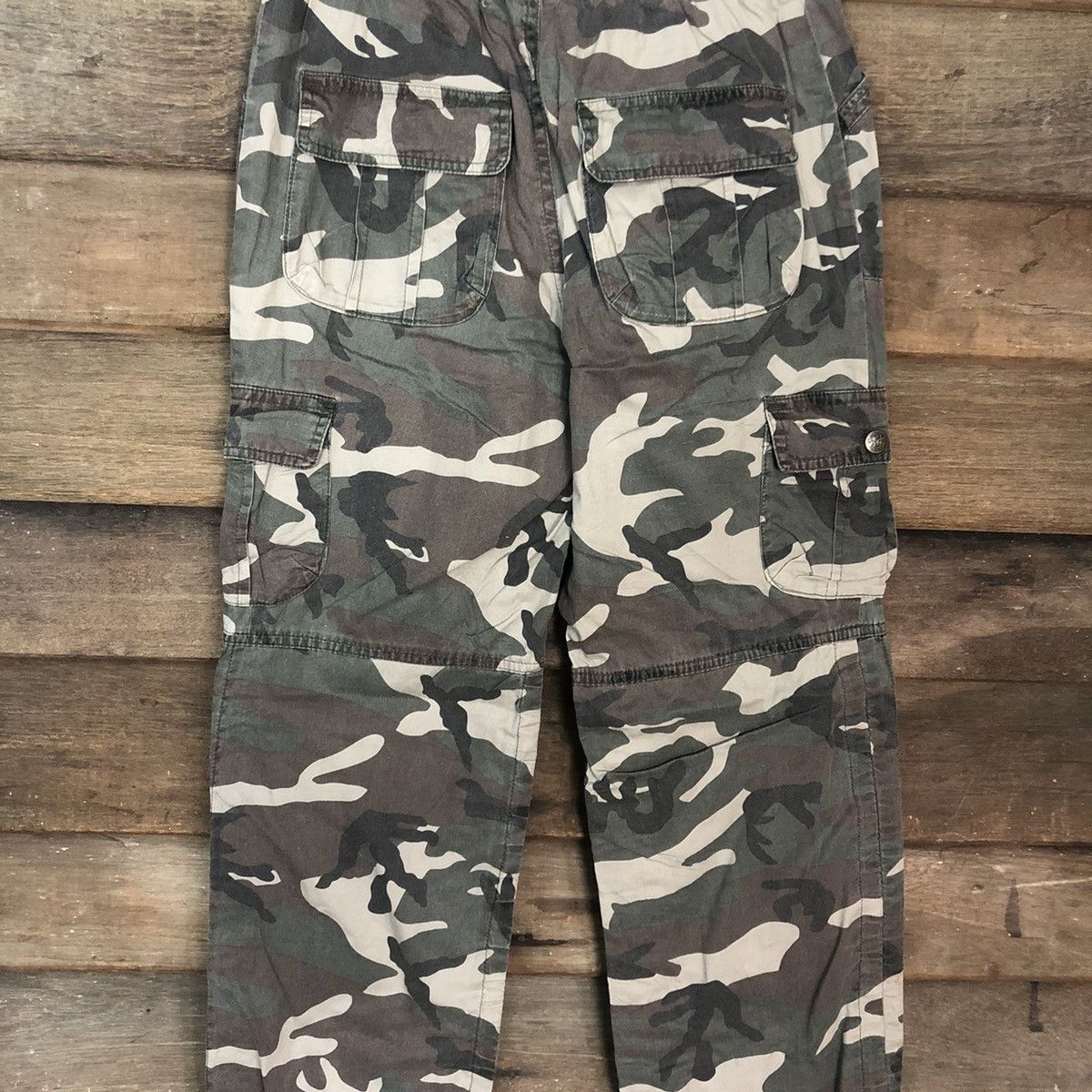 Japanese Brand Besum Green Multipocket Camo Cargo Pants #0554 Size US 26 / EU 42 - 13 Thumbnail