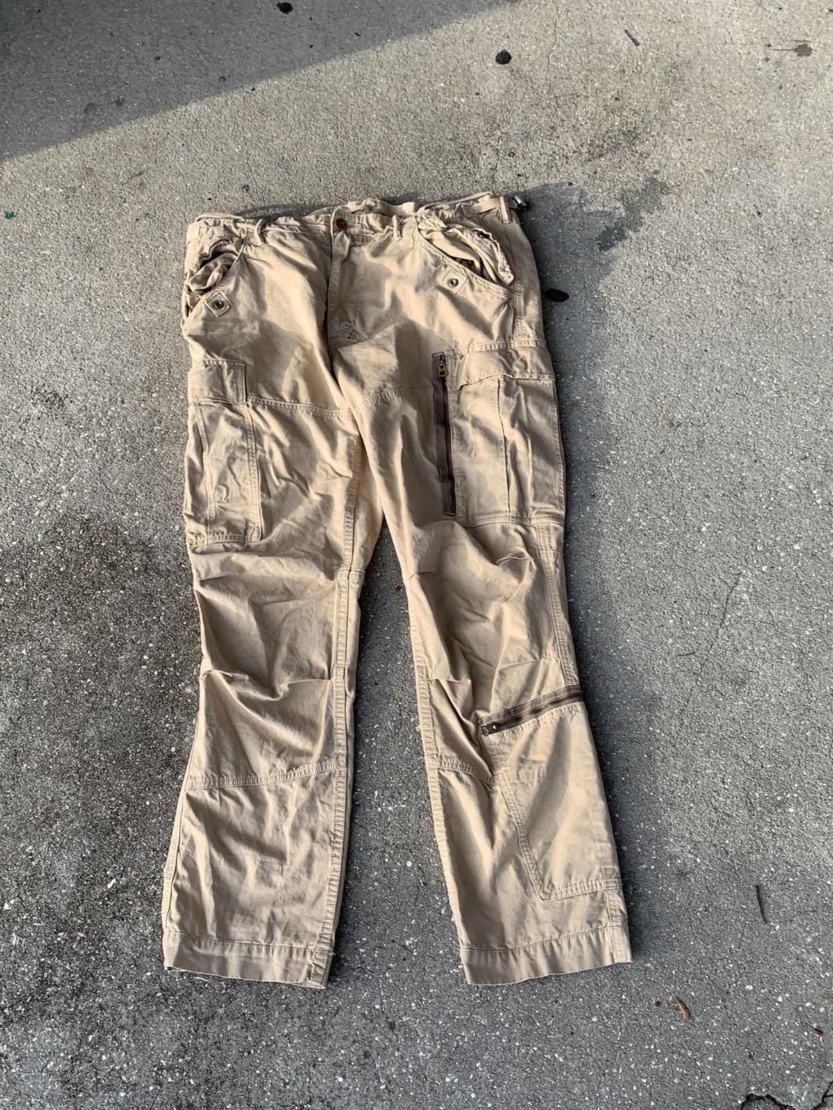 Vintage Polo Ralph Lauren Cargo Khaki Repaired Pants