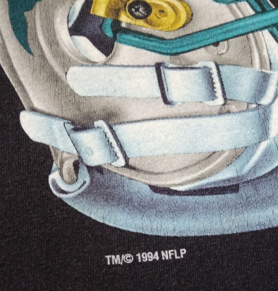 NFL × Salem Sportswear × Vintage Vintage 90s NFL Miami Dolphins Helmet T-shirt Size US L / EU 52-54 / 3 - 5 Thumbnail