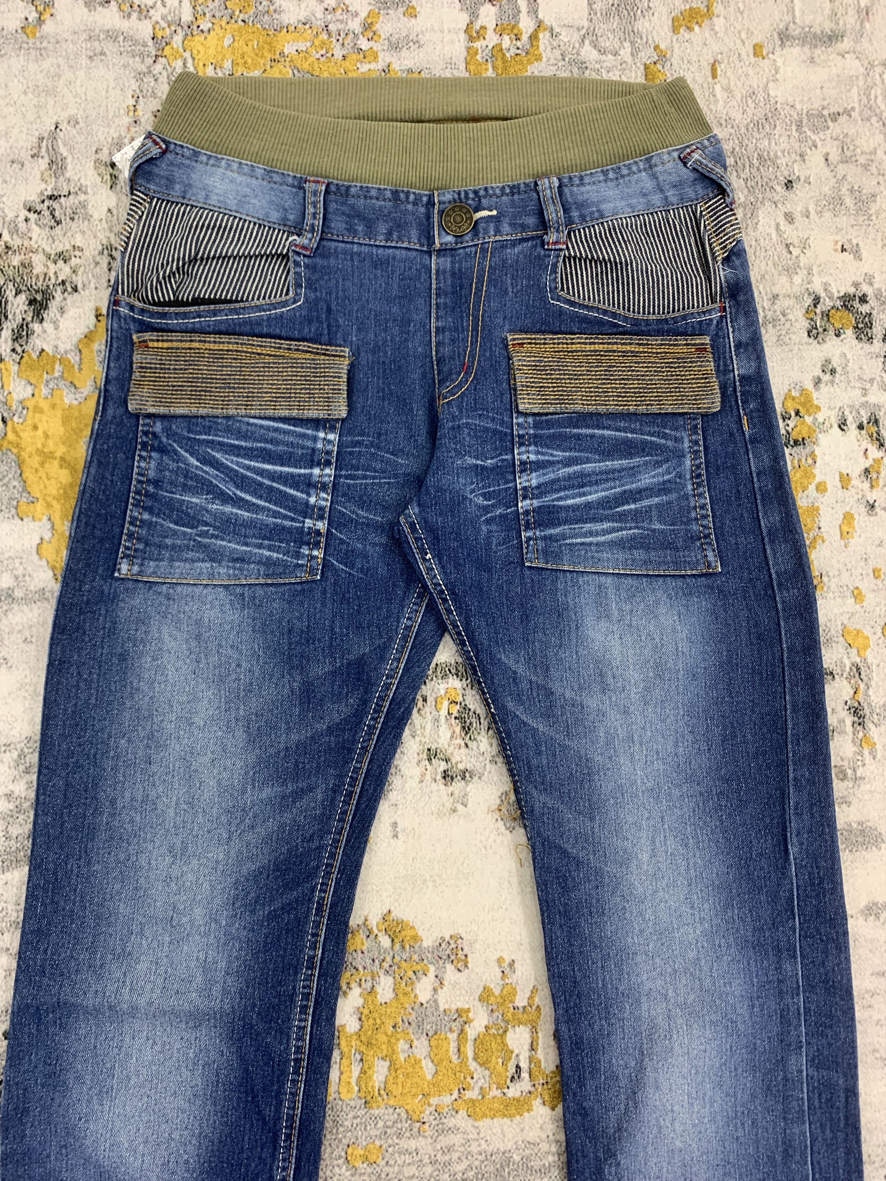 Japanese Brand Blue Denim Faded Jeans Rush Hour Bush Pants Size US 26 / EU 42 - 2 Thumbnail