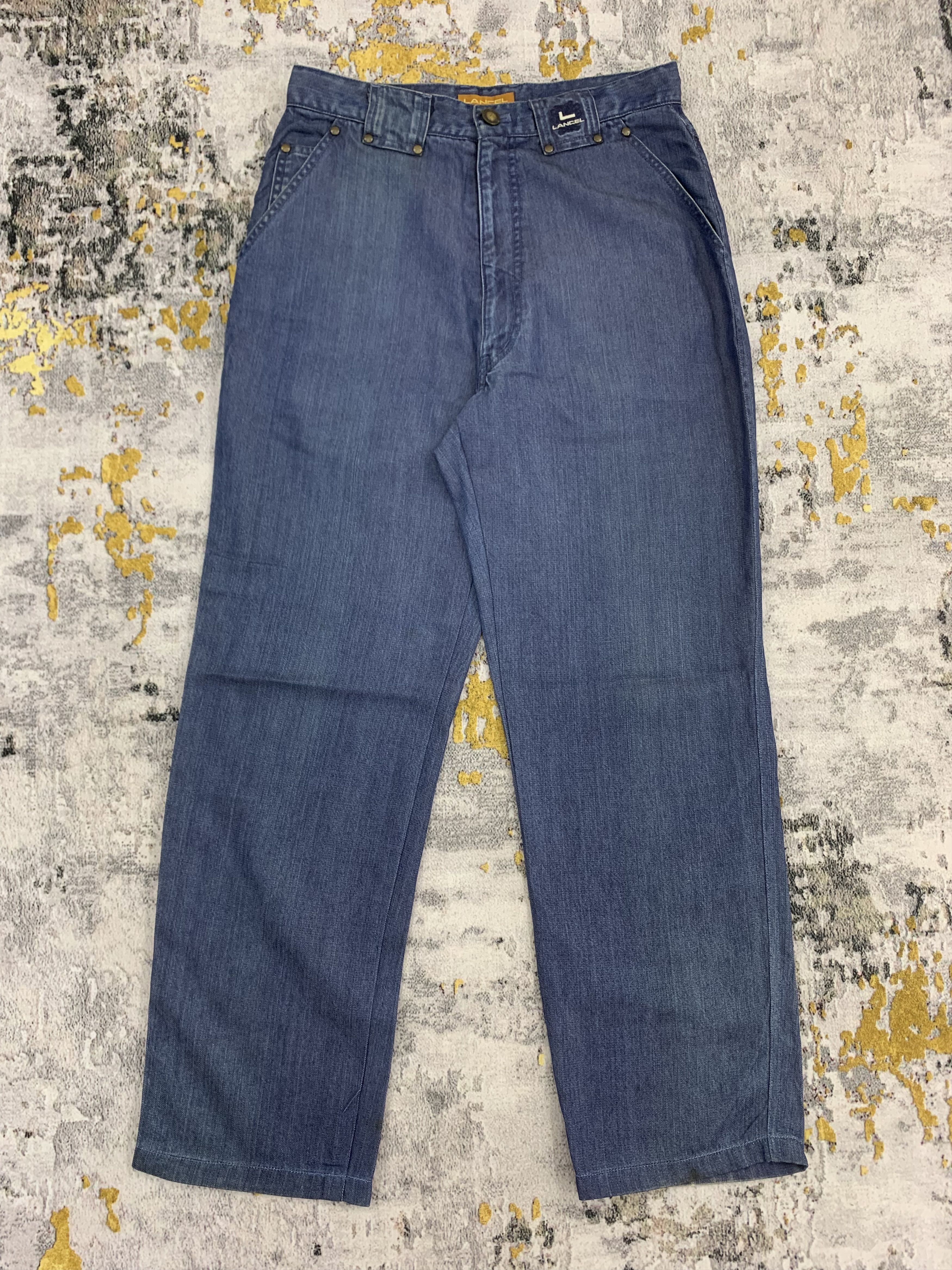 Lancel Vintage Lancel Blue Jeans Embroidery Logo Size US 28 / EU 44 - 1 Thumbnail