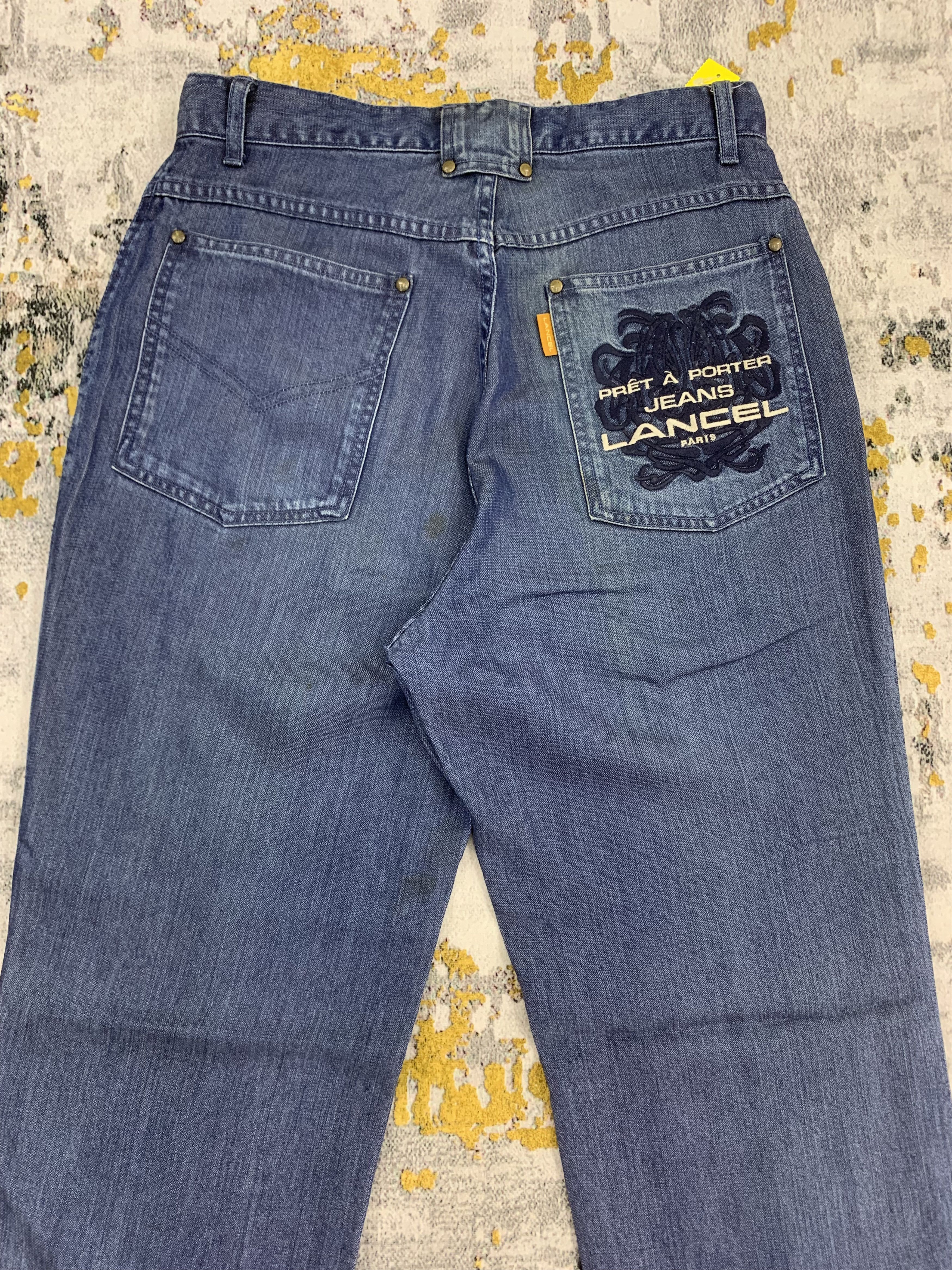Lancel Vintage Lancel Blue Jeans Embroidery Logo Size US 28 / EU 44 - 7 Thumbnail