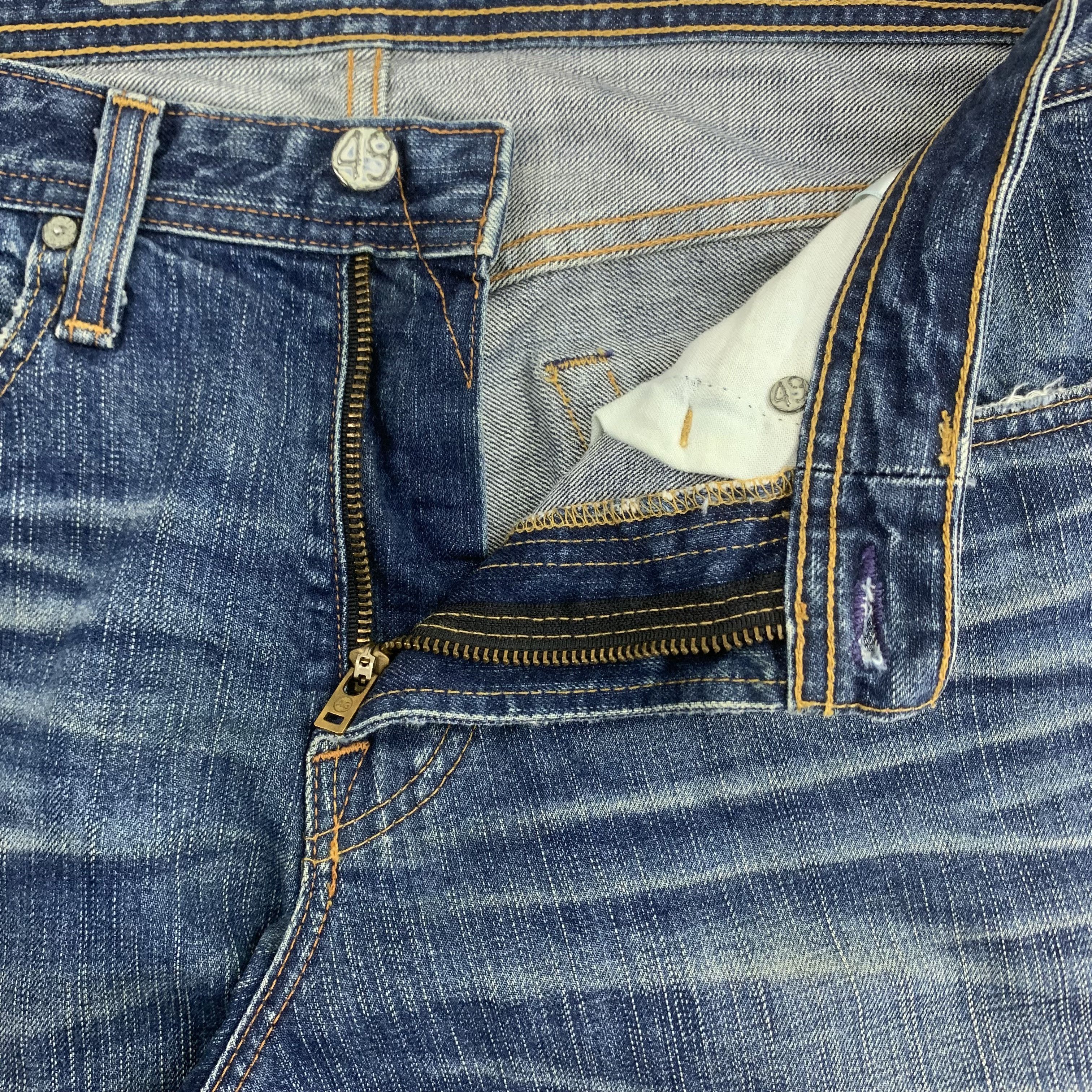 AG Adriano Goldschmied Blue Faded Jeans AG Adriano Goldschmied Straight Leg Size US 34 / EU 50 - 3 Thumbnail
