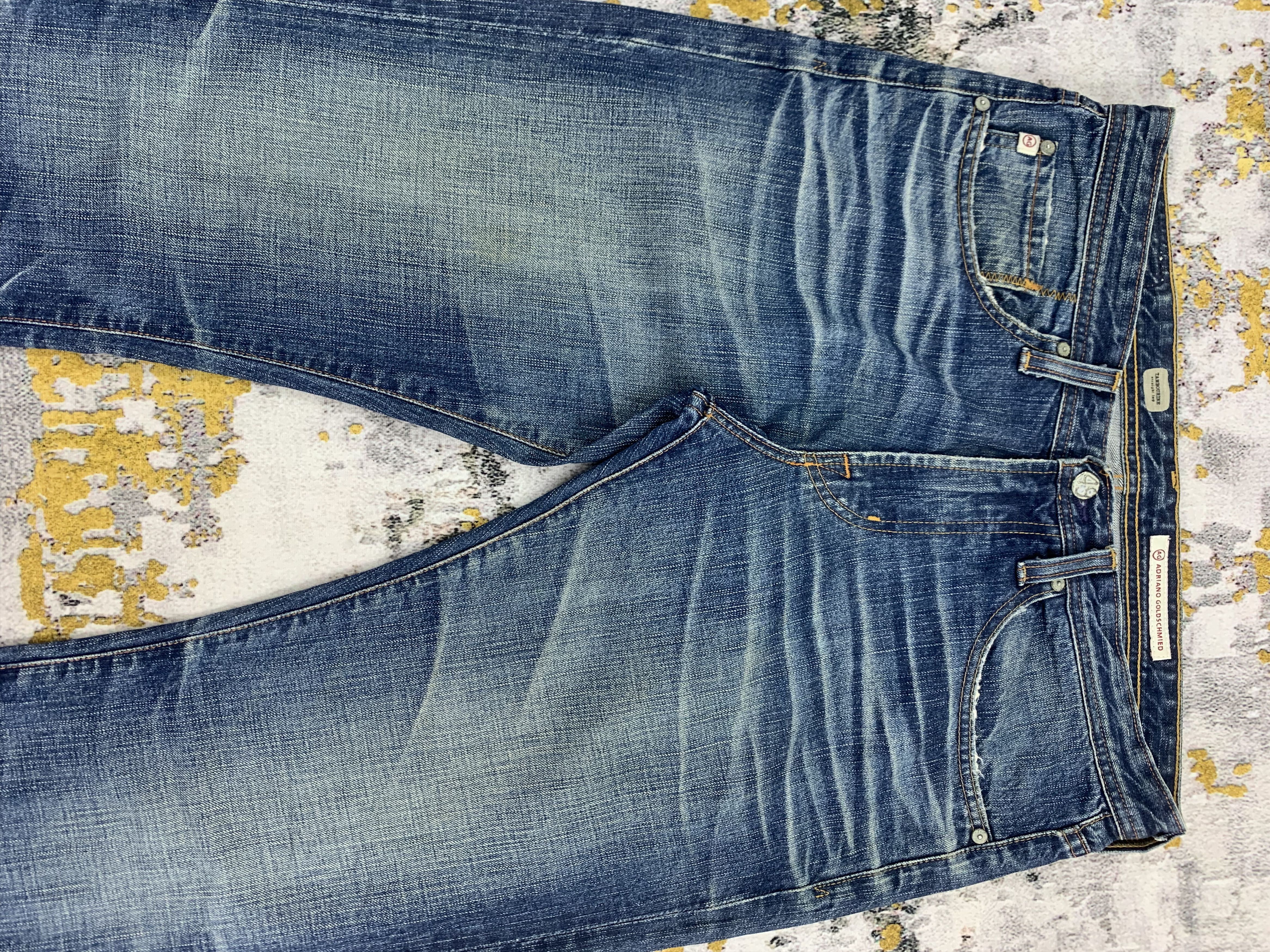AG Adriano Goldschmied Blue Faded Jeans AG Adriano Goldschmied Straight Leg Size US 34 / EU 50 - 2 Thumbnail