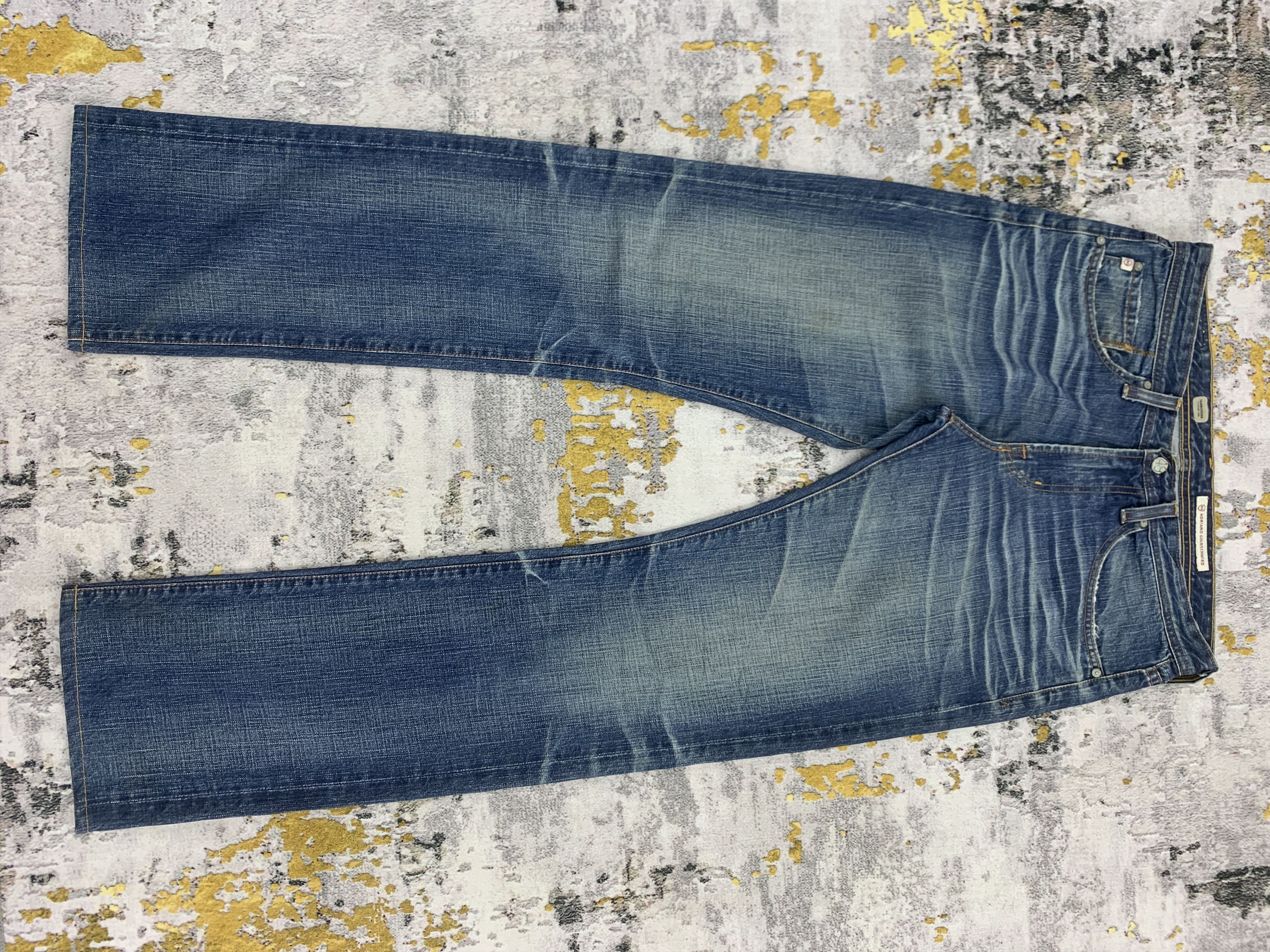 AG Adriano Goldschmied Blue Faded Jeans AG Adriano Goldschmied Straight Leg Size US 34 / EU 50 - 1 Thumbnail