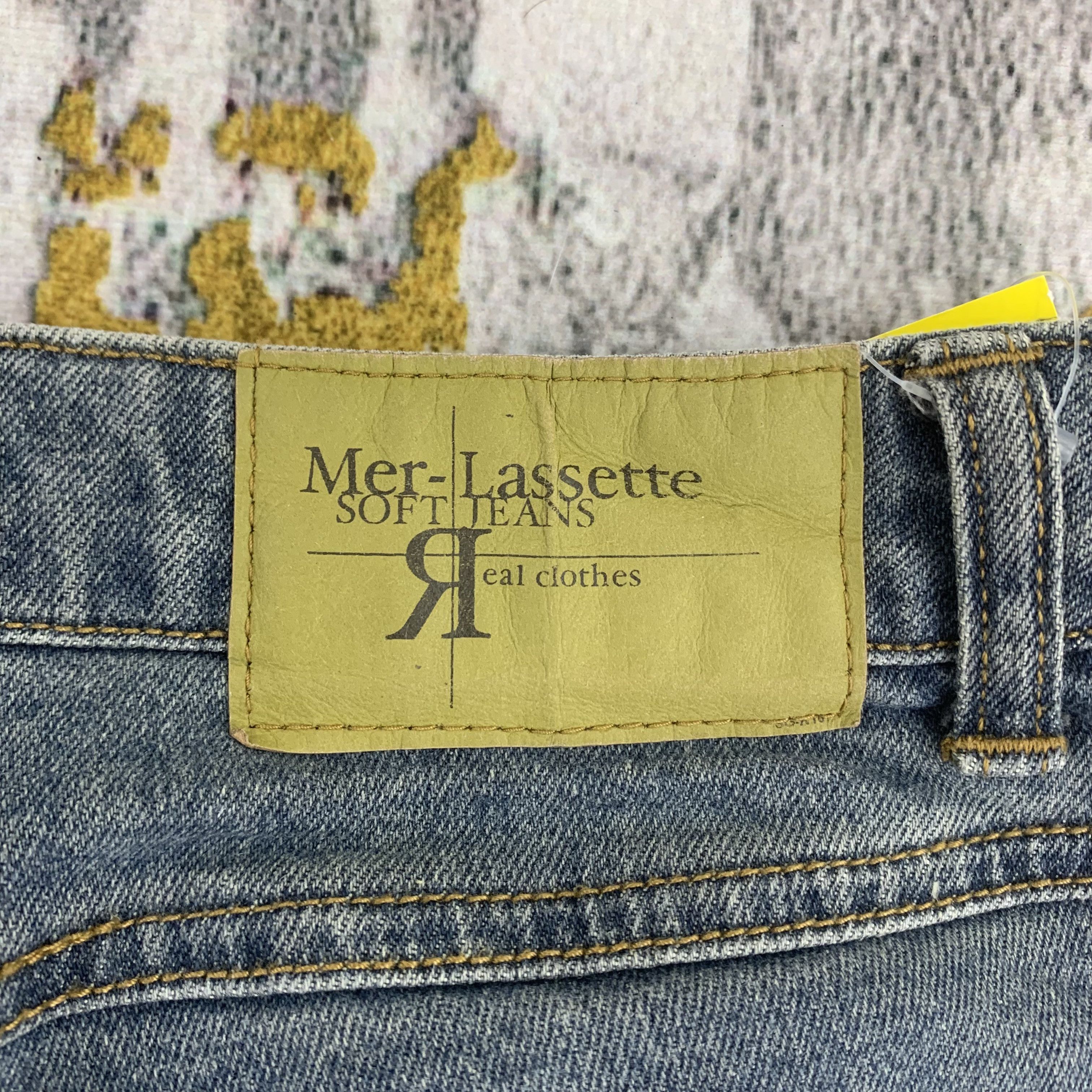 Vintage Mer Lassette Flared Blue Faded Jeans Size US 26 / EU 42 - 7 Thumbnail