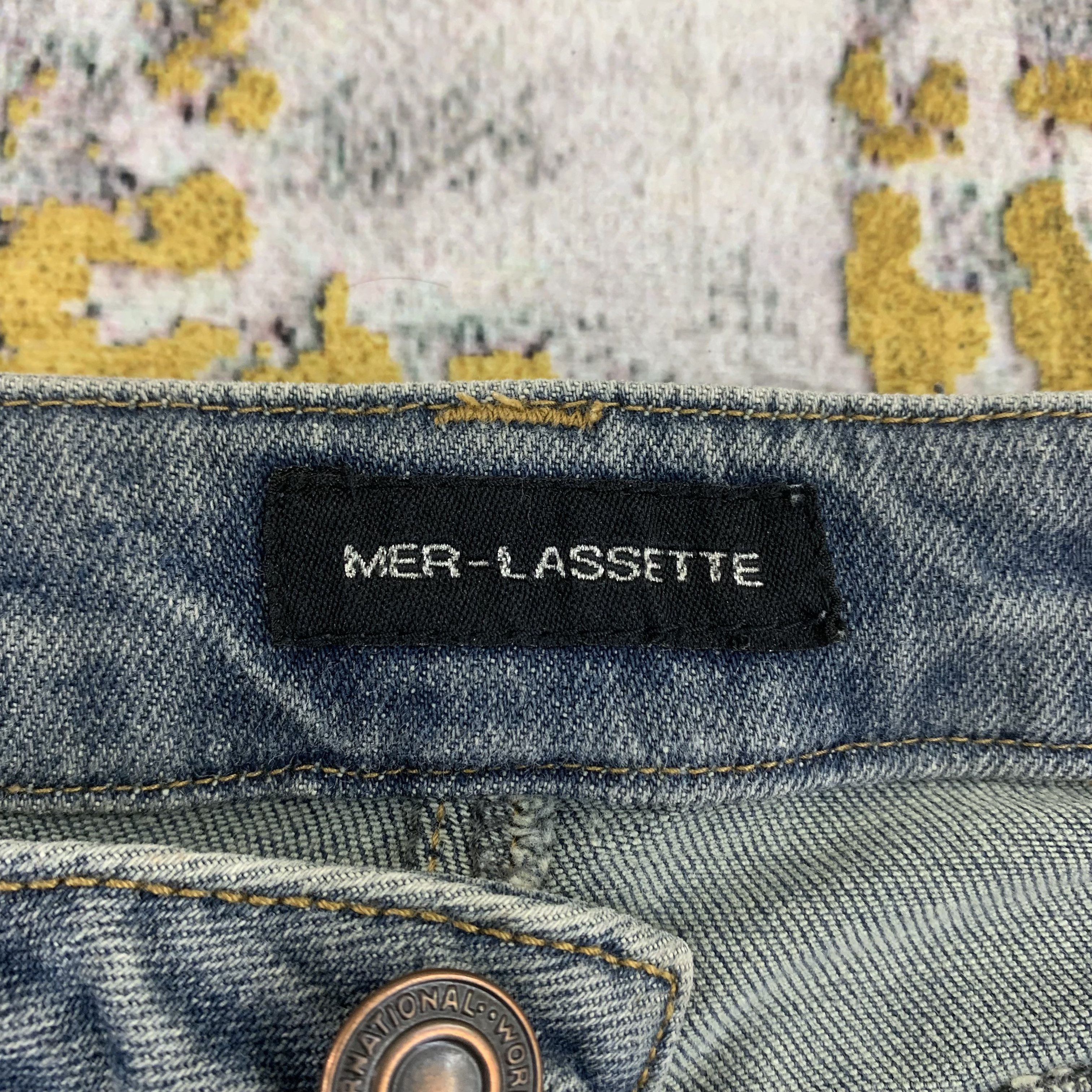 Vintage Mer Lassette Flared Blue Faded Jeans Size US 26 / EU 42 - 4 Thumbnail