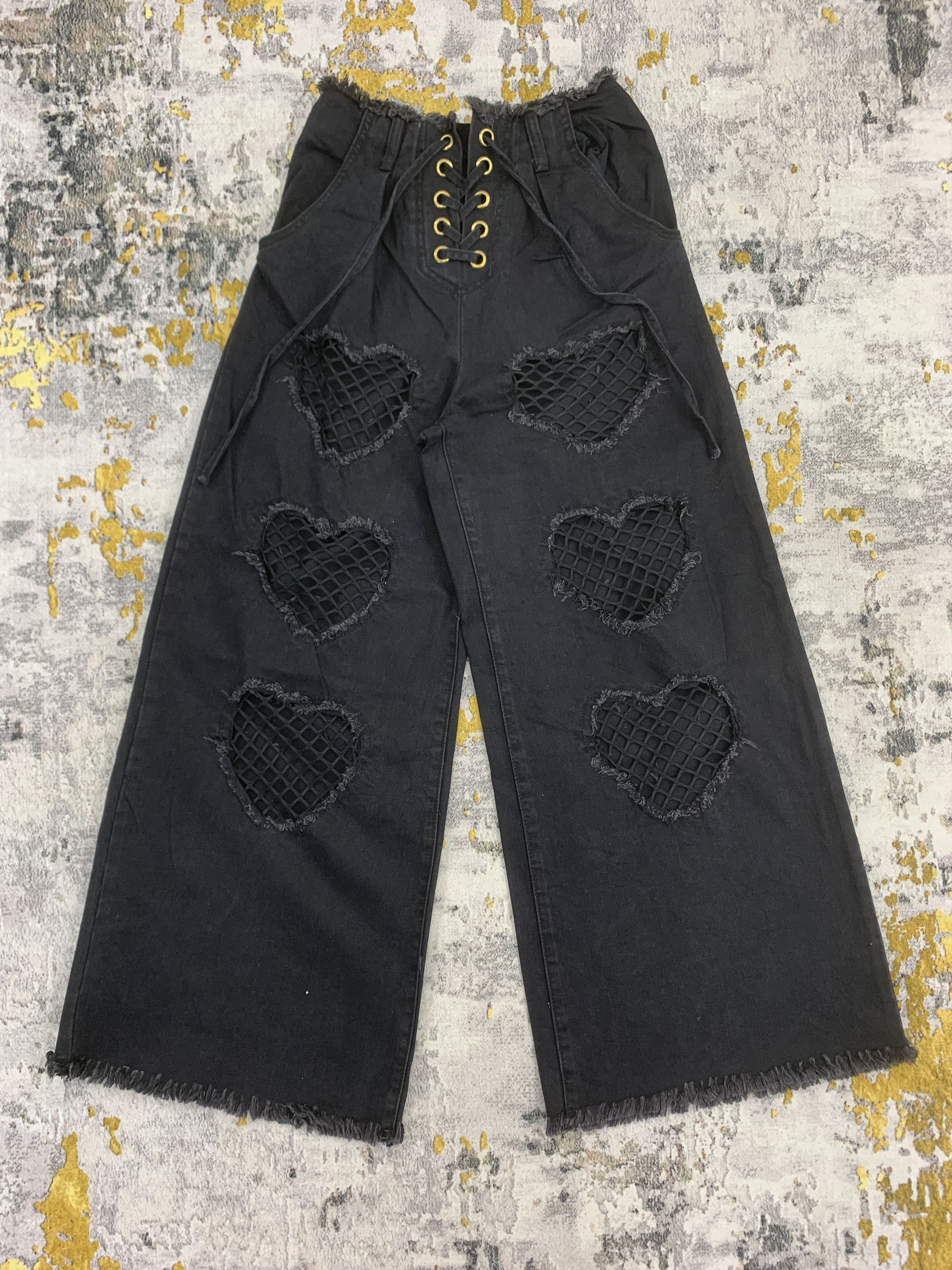 Other Black Baggy Ripped Pants Distressed for Lady Size US 26 / EU 42 - 1 Thumbnail
