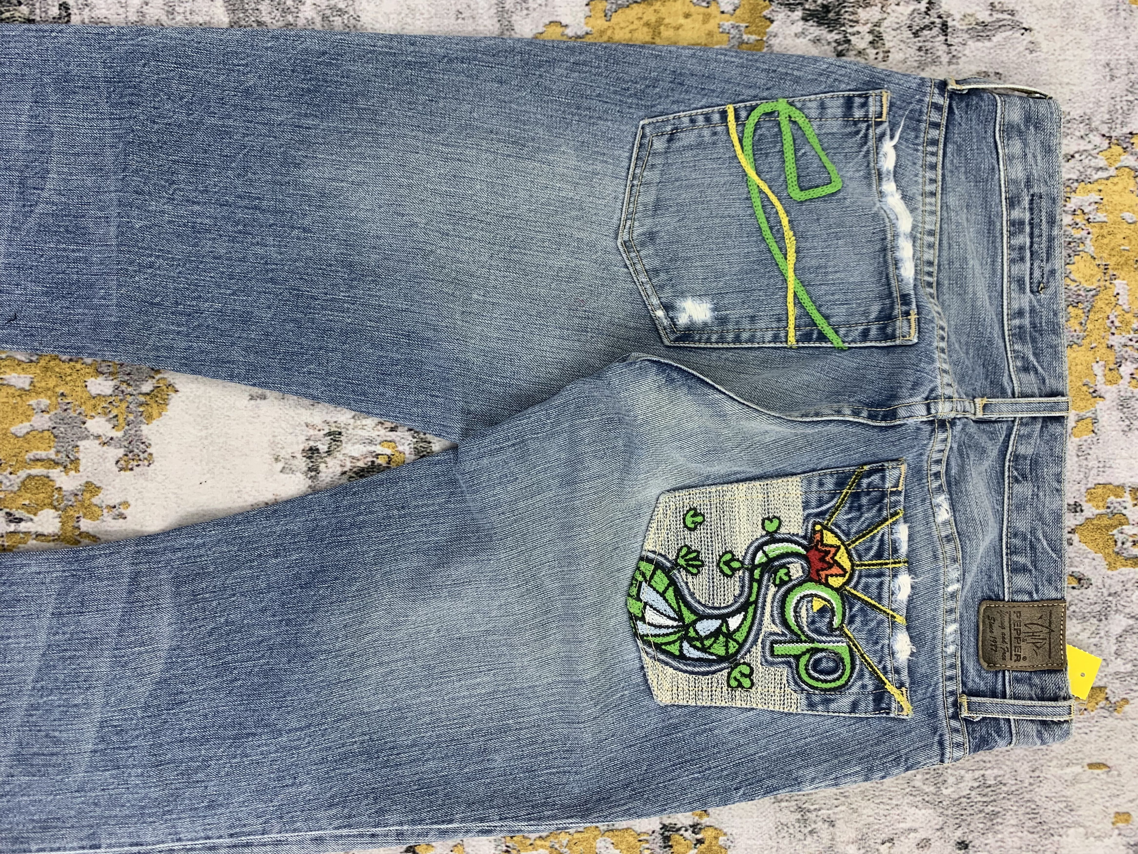 Chip & Pepper Flared Blue Jeans Ripped Chip & Pepper Size US 27 - 6 Thumbnail