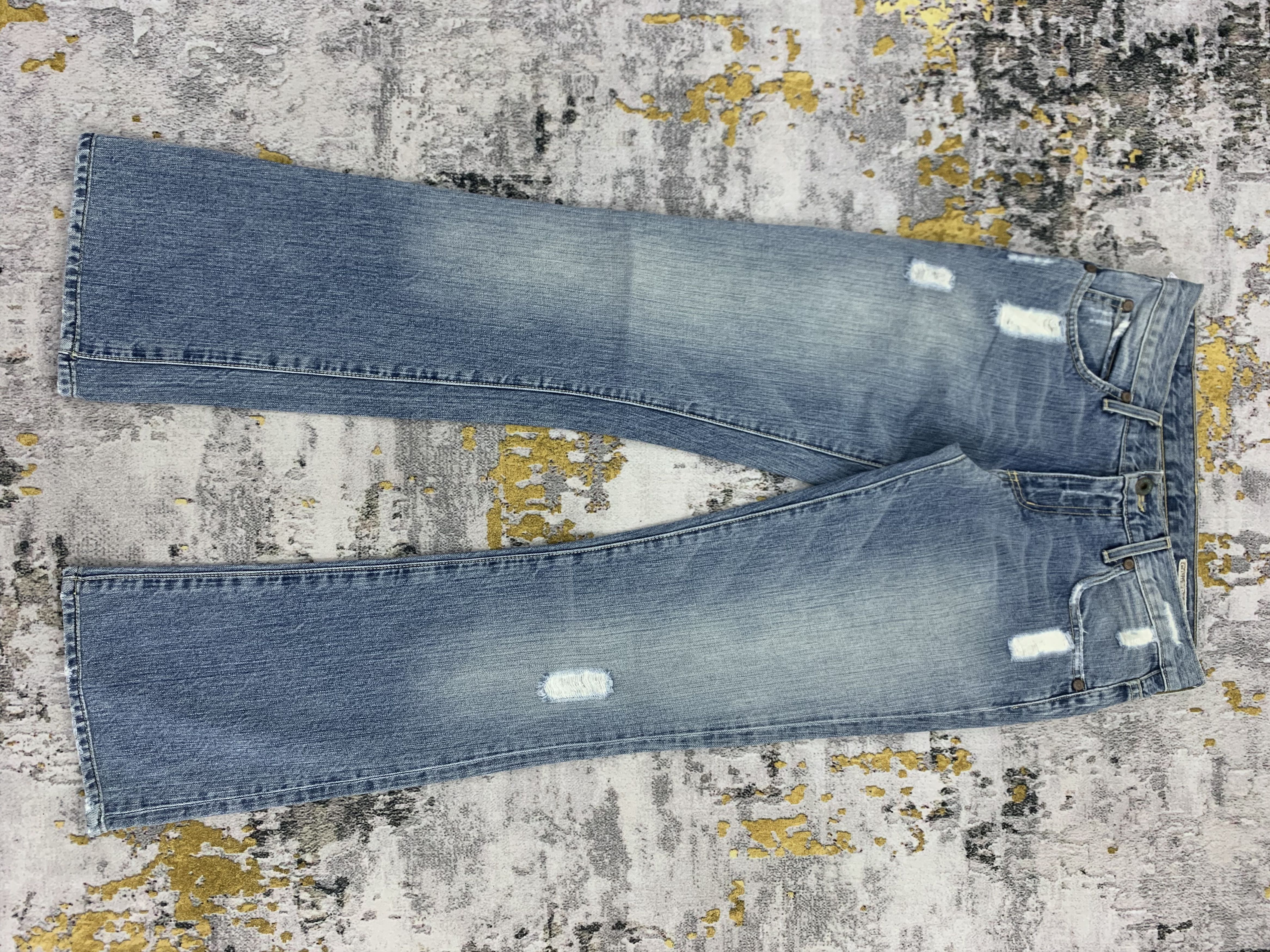 image of Chip Pepper x Distressed Denim Flared Blue Jeans Ripped Chip & Pepper, Men's (Size 27)
