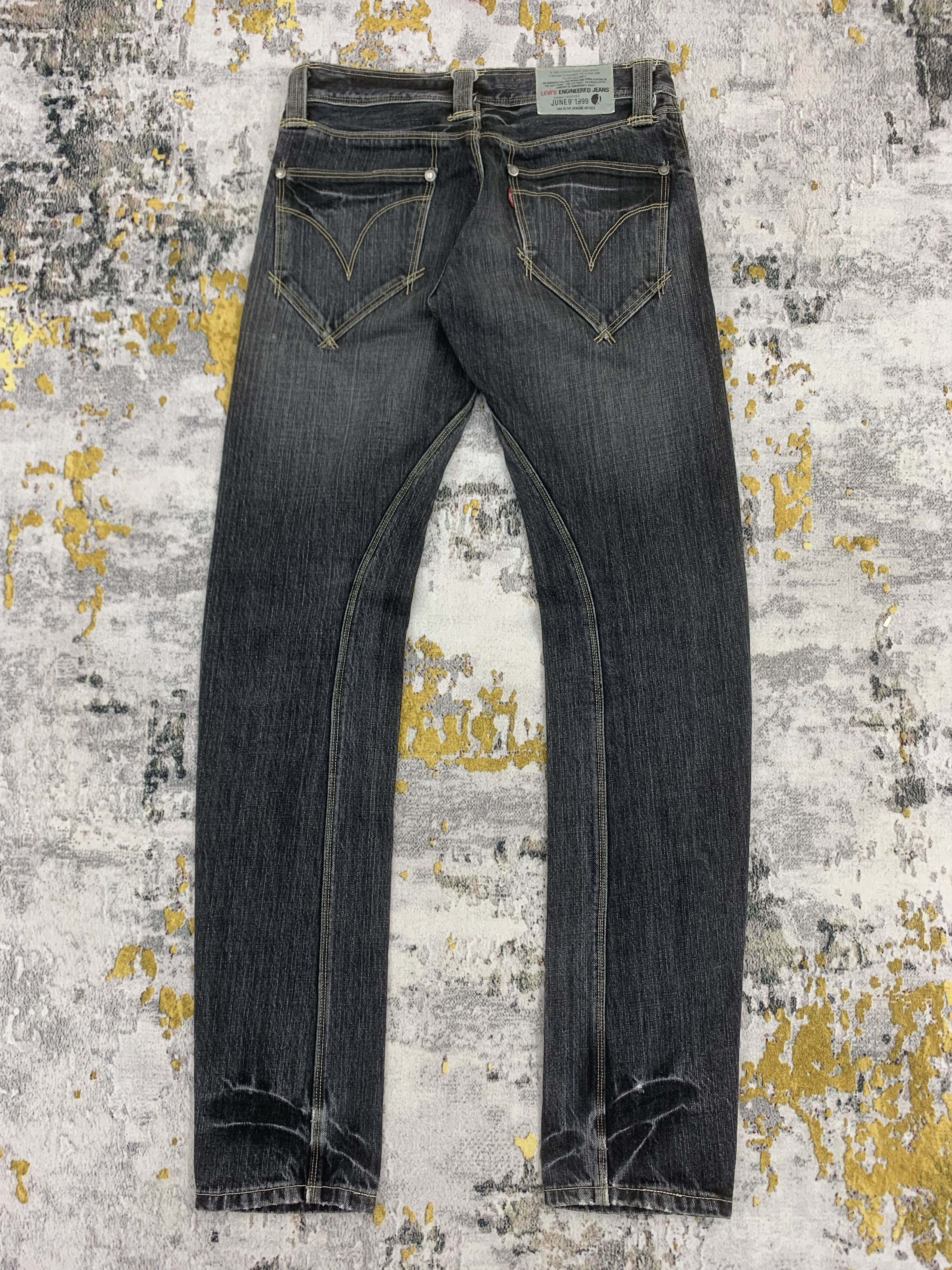 Levi's Levis Engineered Jeans Dark Wash Low Waist Slim Fit Size US 27 - 5 Thumbnail