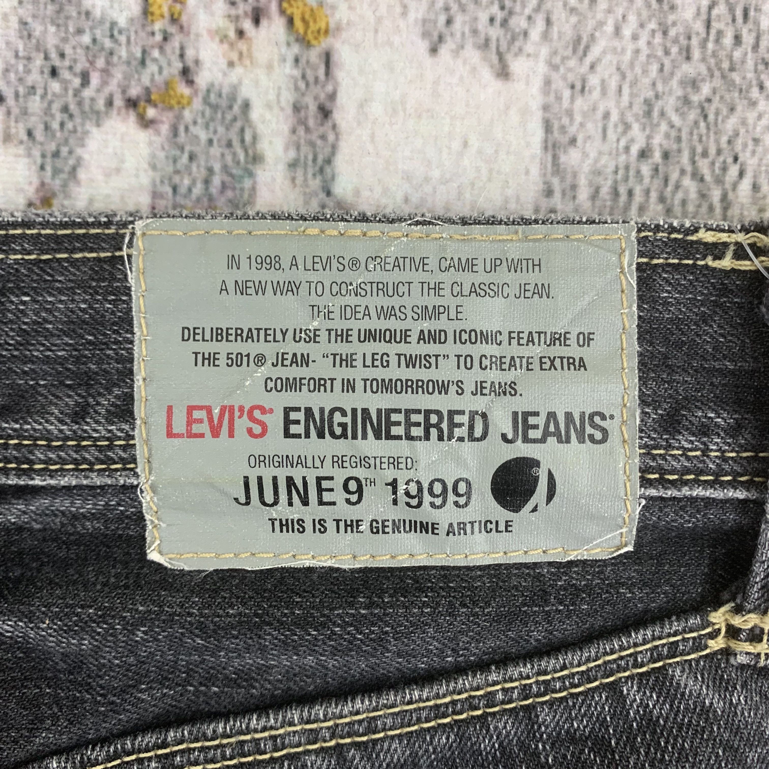 Levi's Levis Engineered Jeans Dark Wash Low Waist Slim Fit Size US 27 - 7 Thumbnail