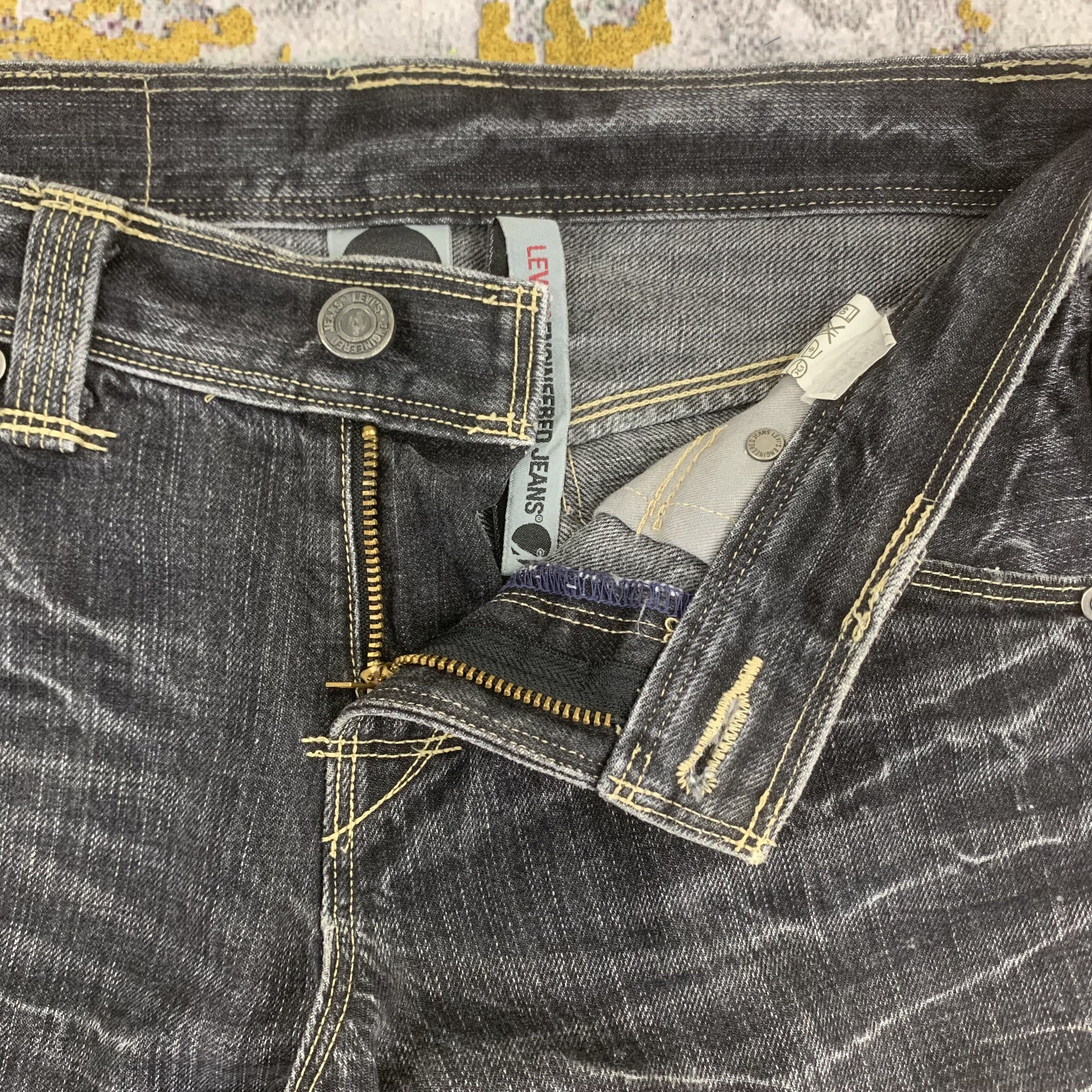 Levi's Levis Engineered Jeans Dark Wash Low Waist Slim Fit Size US 27 - 3 Thumbnail