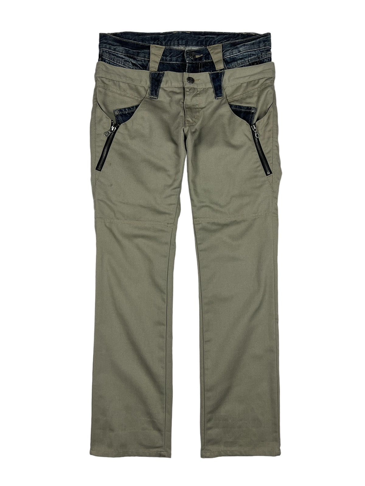 PPFM PPFM ‘All Roads Lead To Rock” Double Waist Slim Pants Size US 32 / EU 48 - 2 Thumbnail
