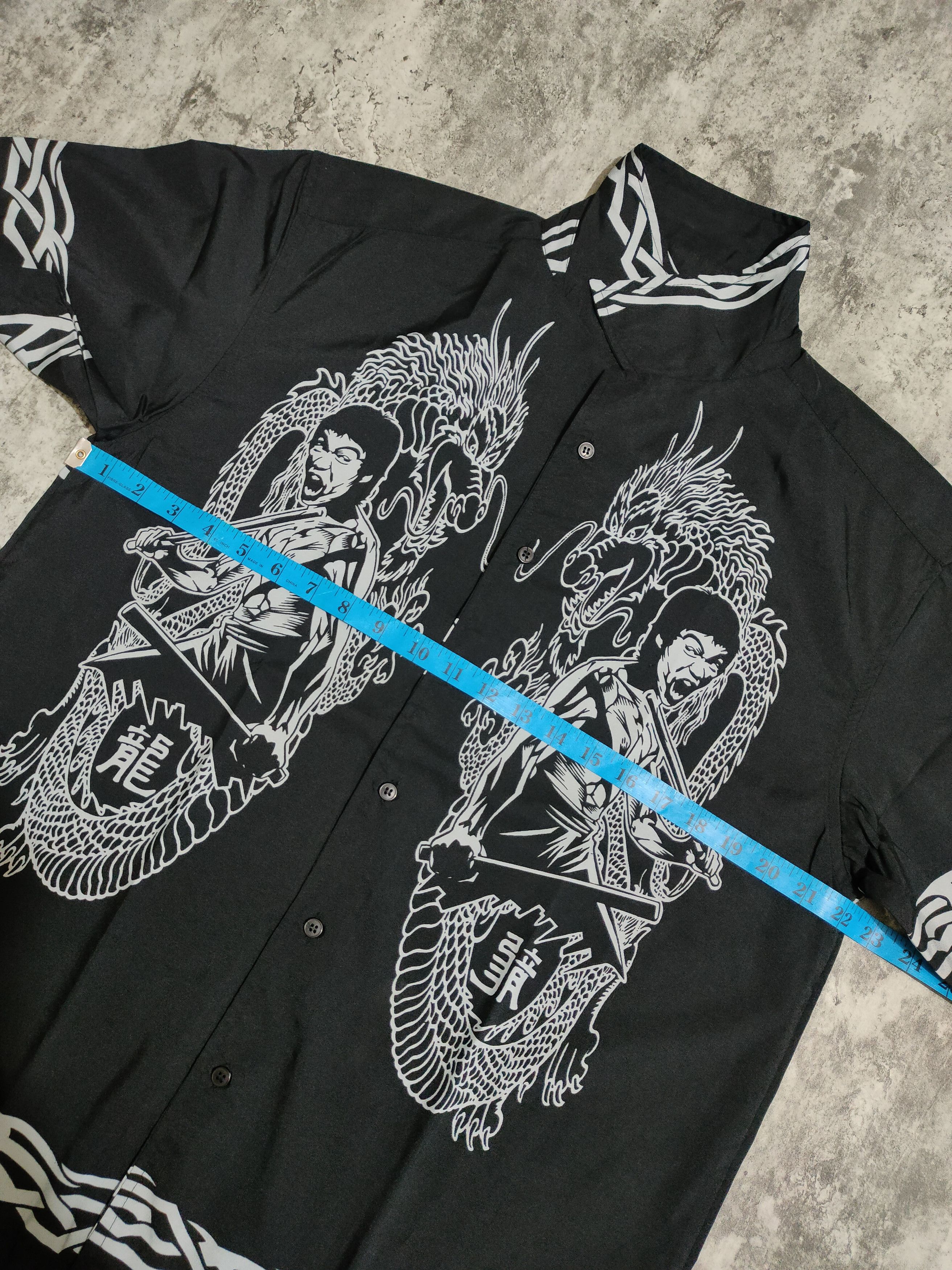 Vintage Vintage Bruce Lee Dragon Colar Shirt Size US L / EU 52-54 / 3 - 12 Thumbnail