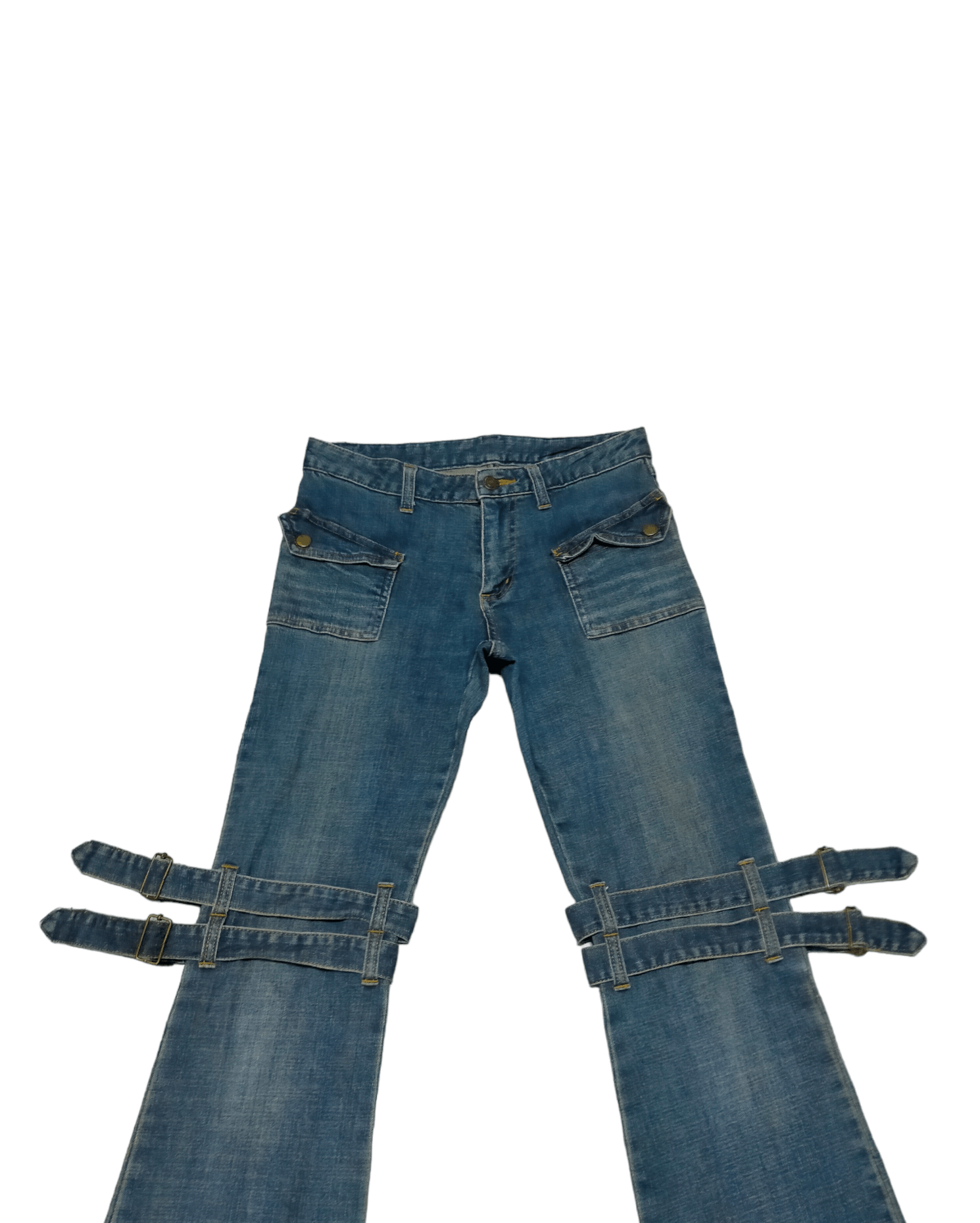 Japanese Brand Flare Jeans Playchess Skinny Punk style Boot cut Size 28" / US 6 / IT 42 - 3 Thumbnail