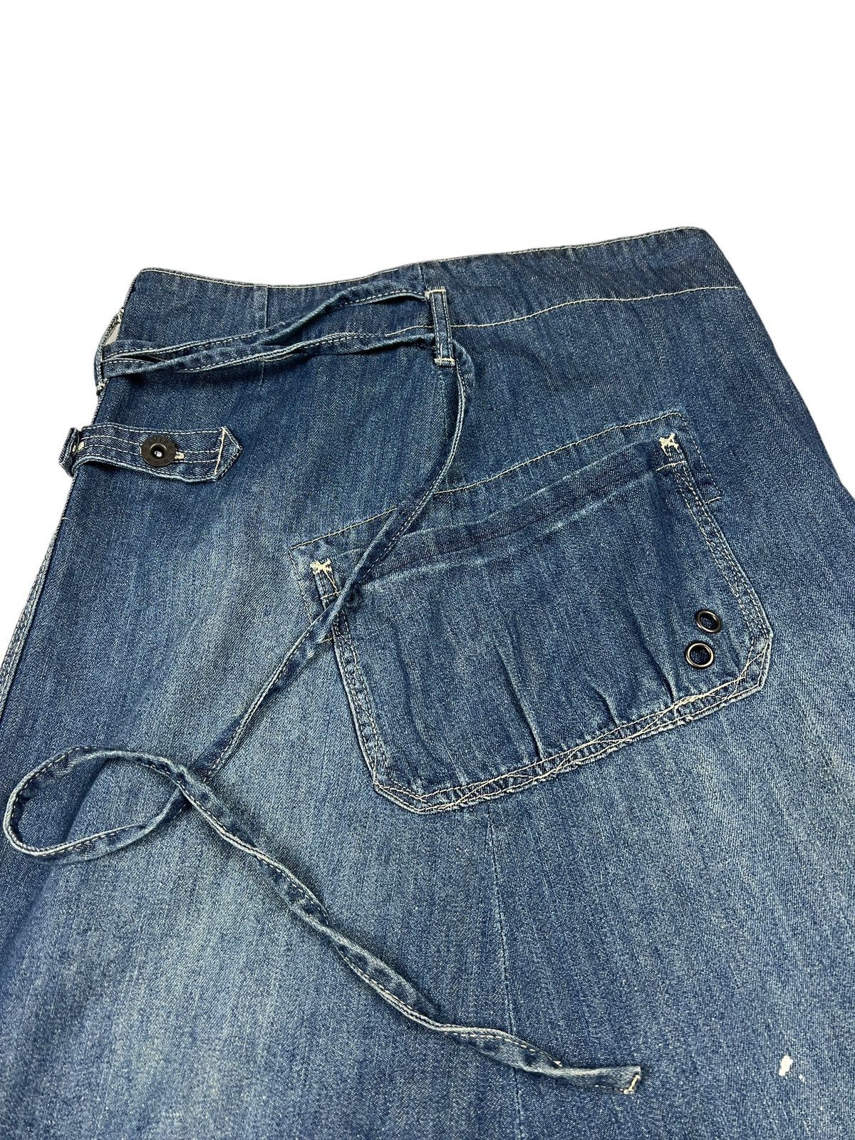 Avirex Avirex Paint Splatter Distressed Midi Denim Skirt Size 29" - 9 Thumbnail