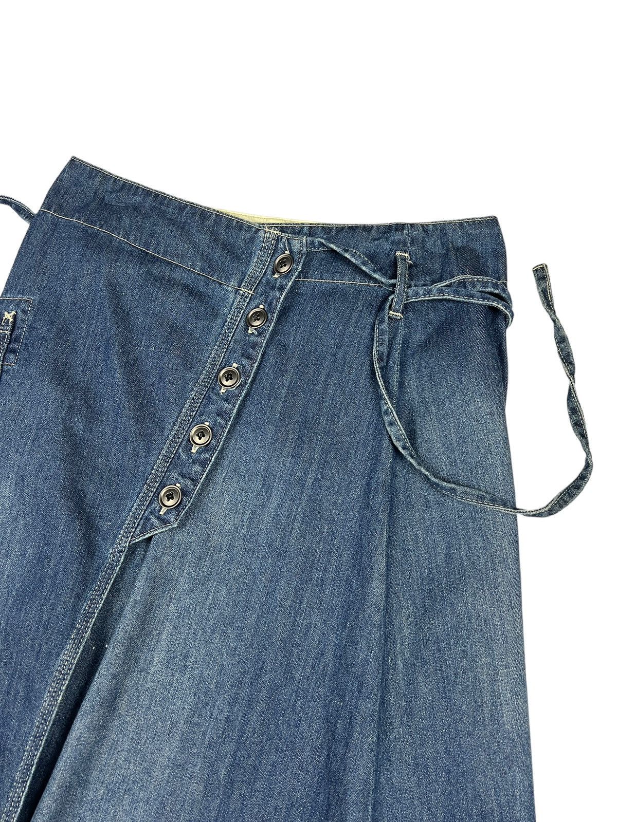 Avirex Avirex Paint Splatter Distressed Midi Denim Skirt Size 29" - 3 Thumbnail