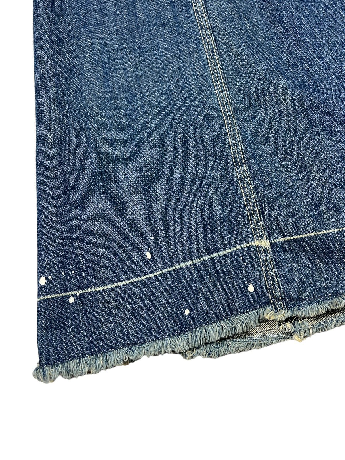 Avirex Avirex Paint Splatter Distressed Midi Denim Skirt Size 29" - 6 Thumbnail