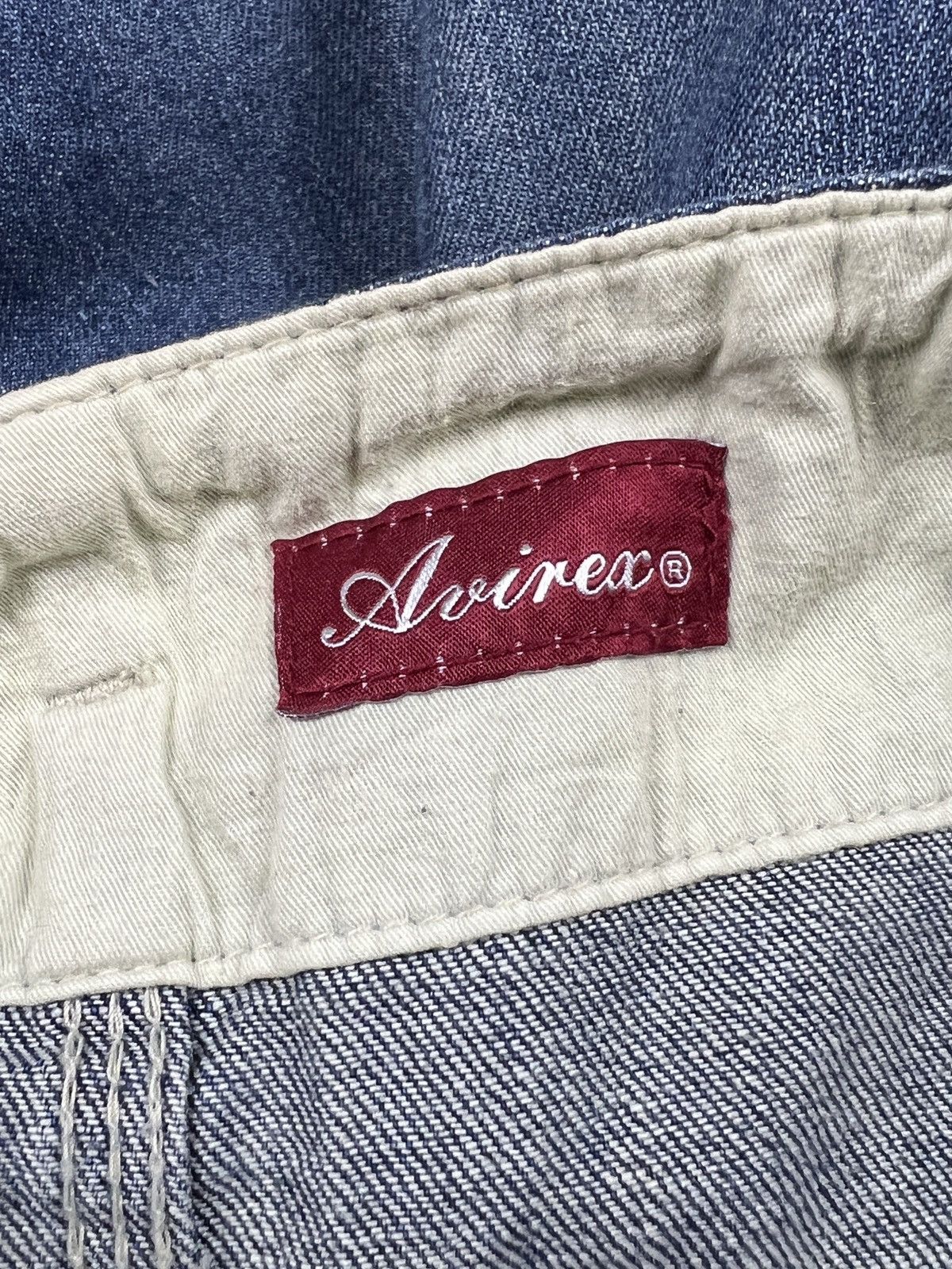 Avirex Avirex Paint Splatter Distressed Midi Denim Skirt Size 29" - 11 Thumbnail