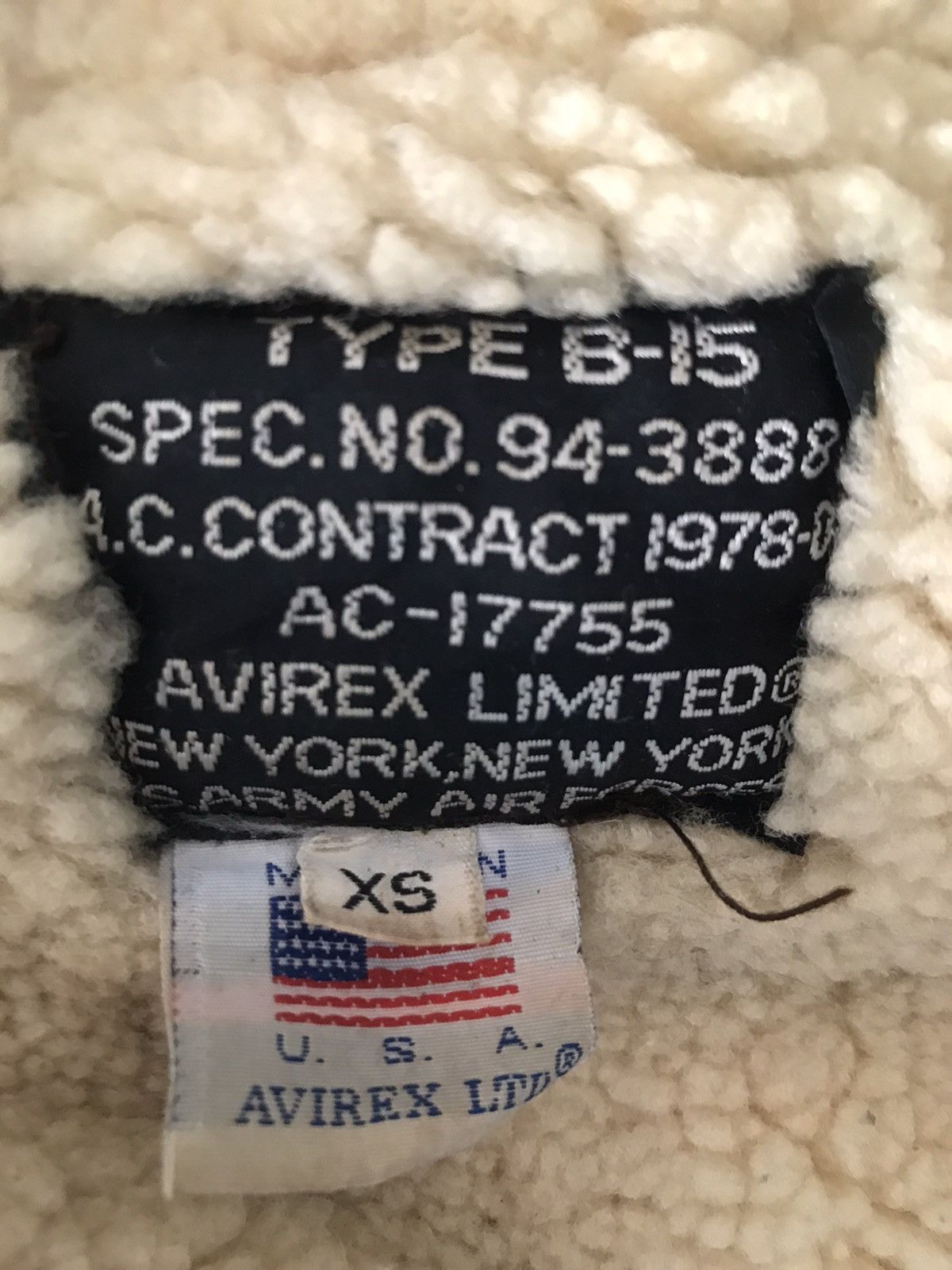 Avirex THRASHED Vintage B15 Avirex US Army Sheepskin Sherpa Jacket Size US S / EU 44-46 / 1 - 25 Thumbnail