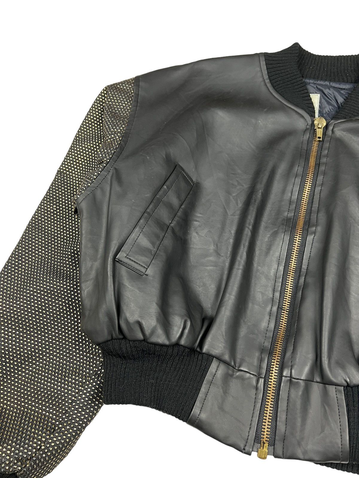 Seditionaries Vintage 🇬🇧 CCC London PVC Studded Cropped Bomber Jacket Size US L / EU 52-54 / 3 - 5 Thumbnail