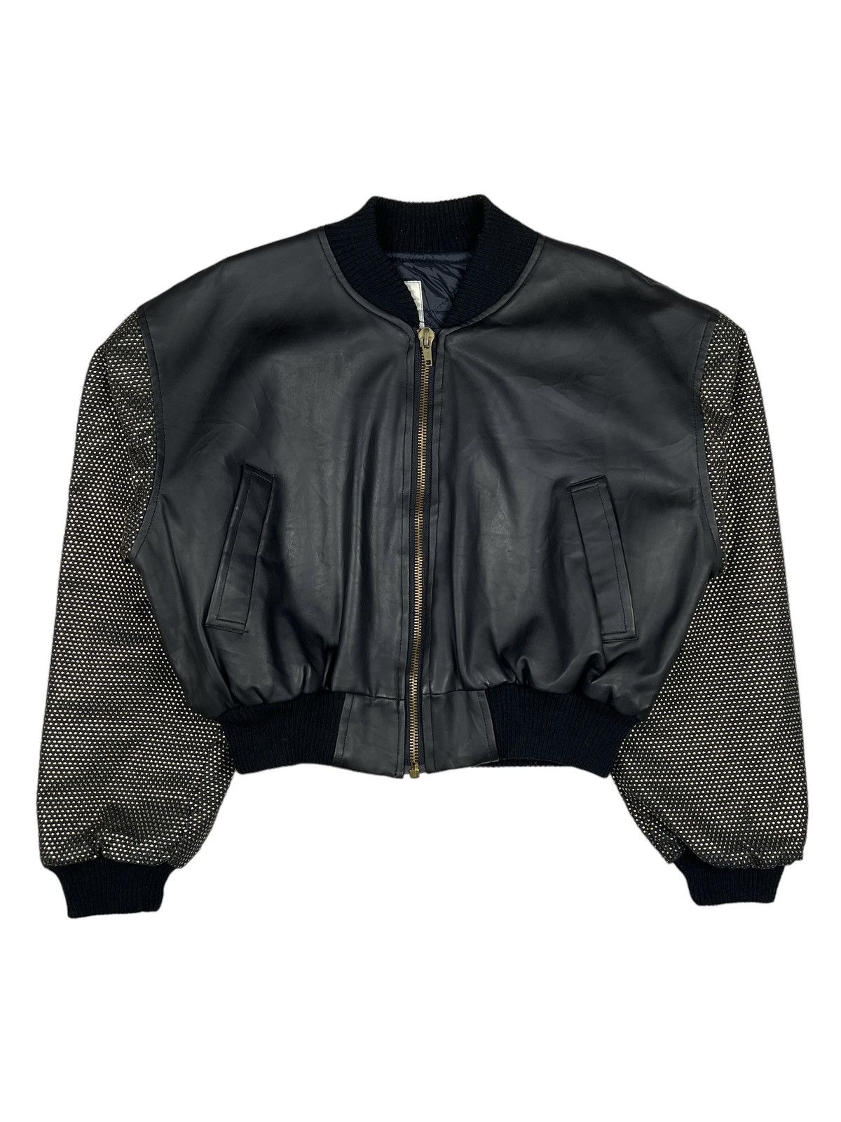 Seditionaries Vintage 🇬🇧 CCC London PVC Studded Cropped Bomber Jacket Size US L / EU 52-54 / 3 - 2 Thumbnail