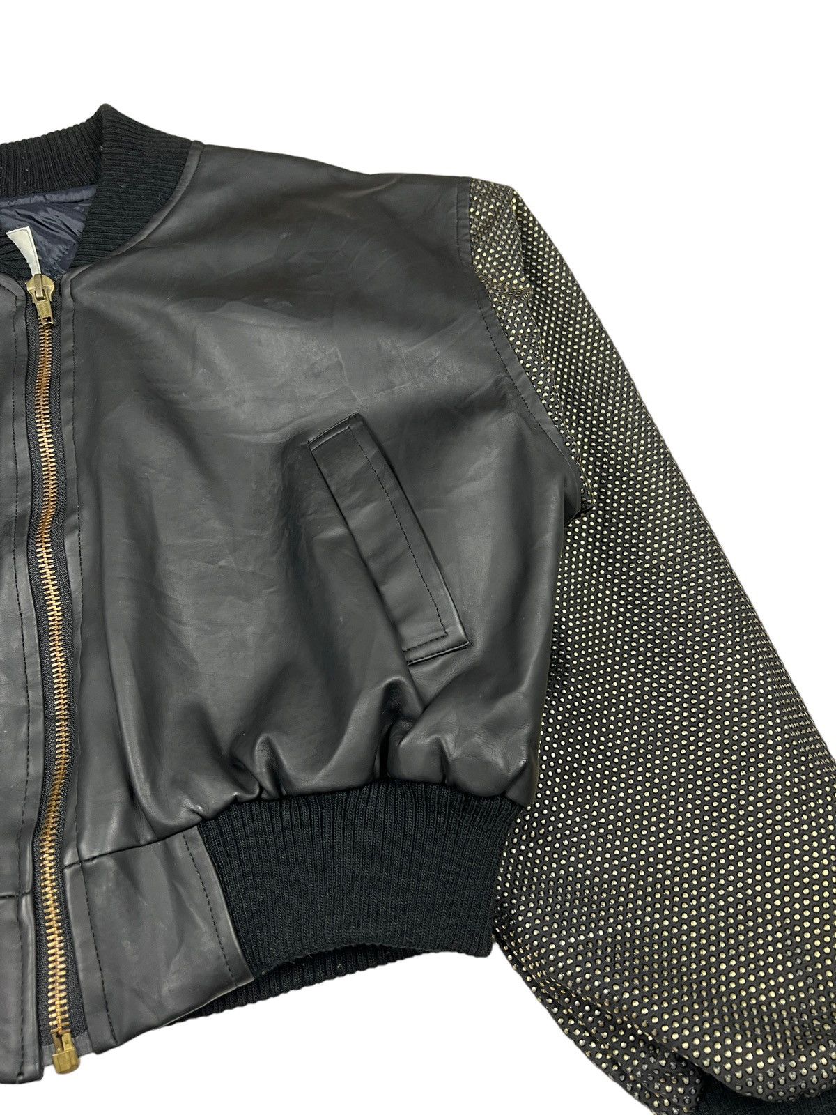 Seditionaries Vintage 🇬🇧 CCC London PVC Studded Cropped Bomber Jacket Size US L / EU 52-54 / 3 - 6 Thumbnail