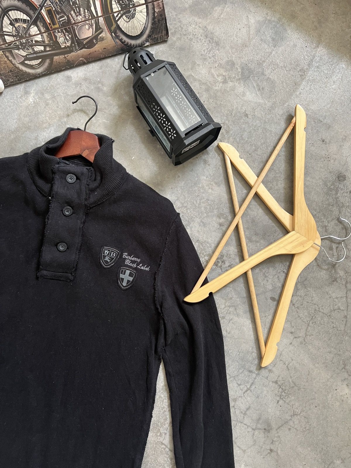 Black Label Vintage 🖤 Burberry Black Label Cover Neck Half Button Size US S / EU 44-46 / 1 - 9 Thumbnail