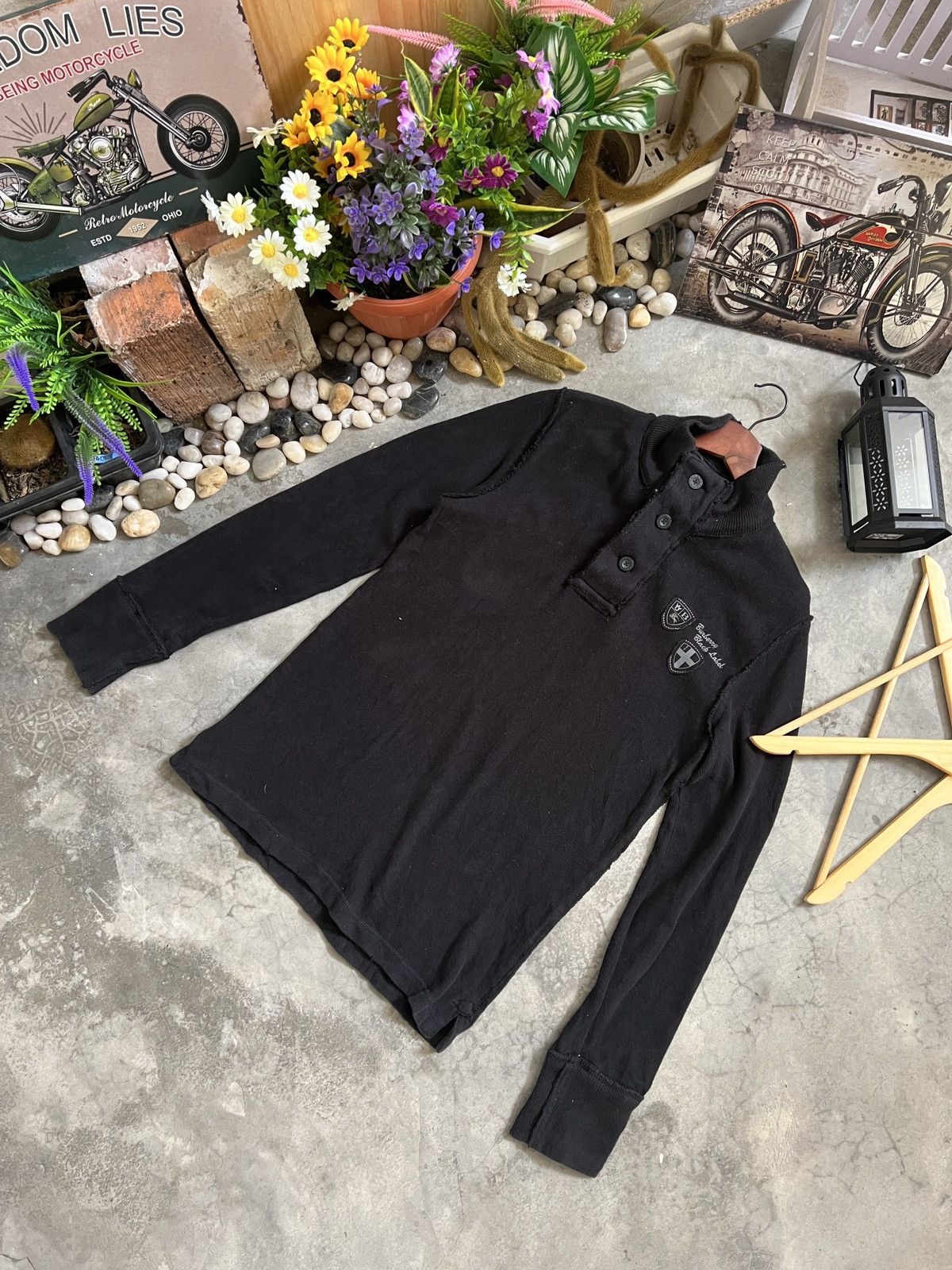 Black Label Vintage 🖤 Burberry Black Label Cover Neck Half Button Size US S / EU 44-46 / 1 - 4 Thumbnail