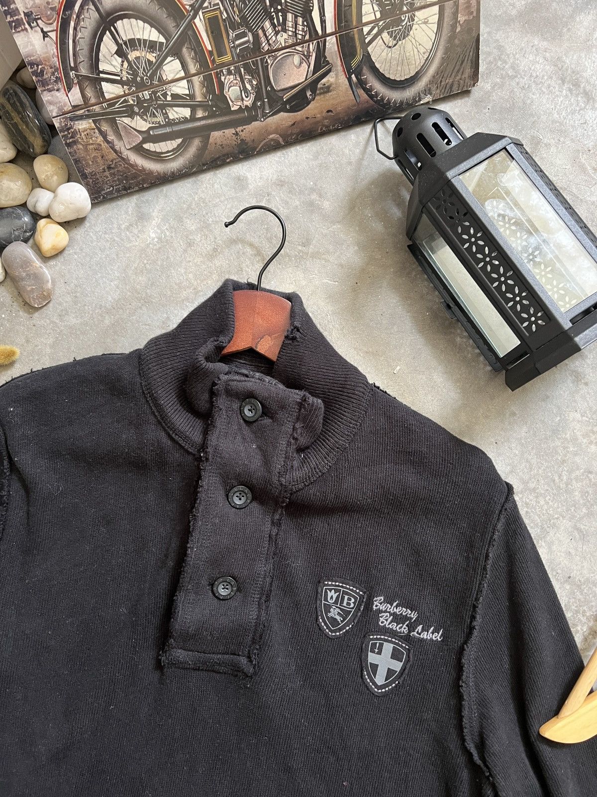 Black Label Vintage 🖤 Burberry Black Label Cover Neck Half Button Size US S / EU 44-46 / 1 - 12 Thumbnail
