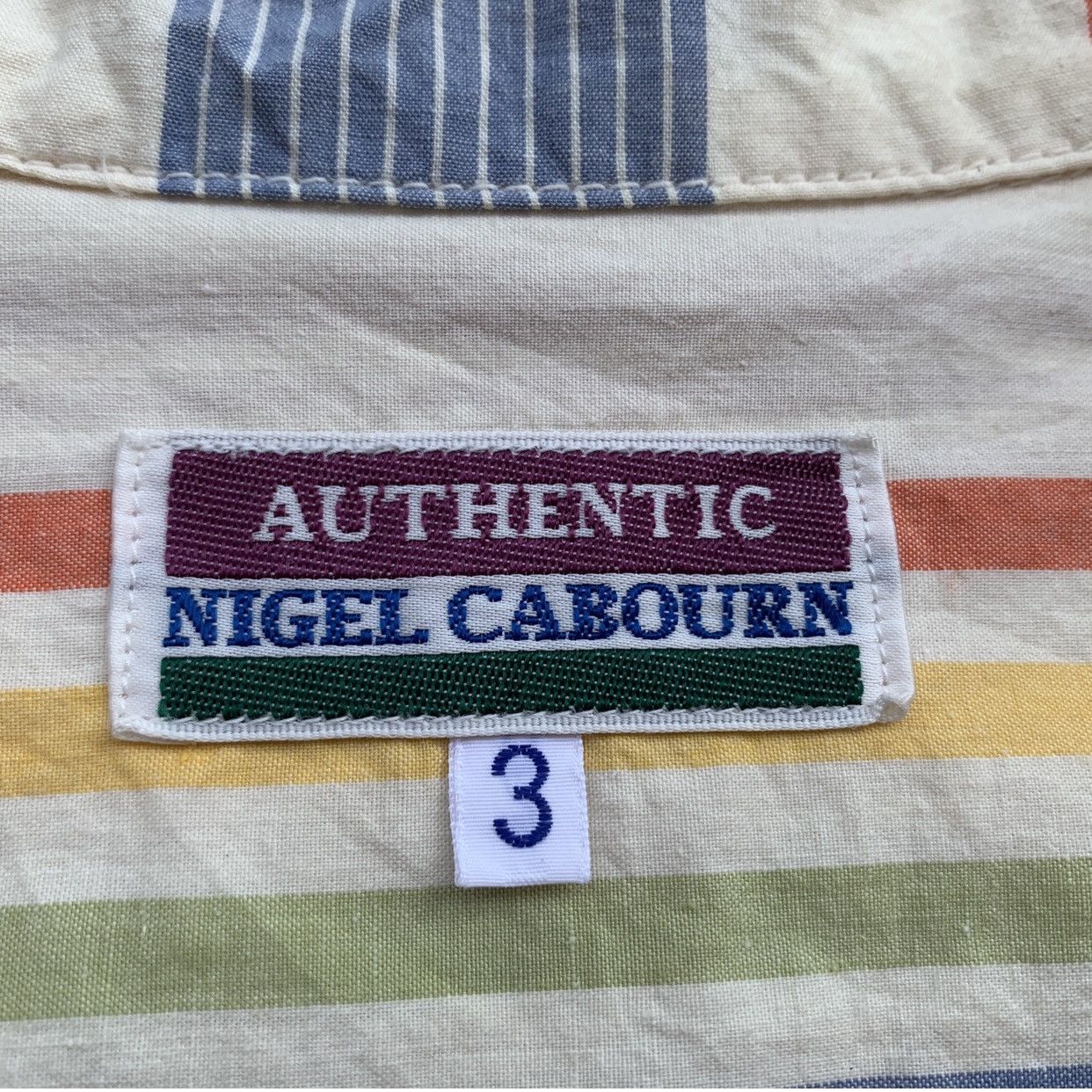 Nigel Cabourn Authentic Nigel Cabourn Cotton Stripe Zip Up Shirt Size US XL / EU 56 / 4 - 8 Thumbnail