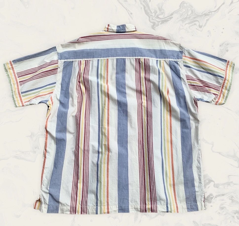 Nigel Cabourn Authentic Nigel Cabourn Cotton Stripe Zip Up Shirt Size US XL / EU 56 / 4 - 2 Thumbnail
