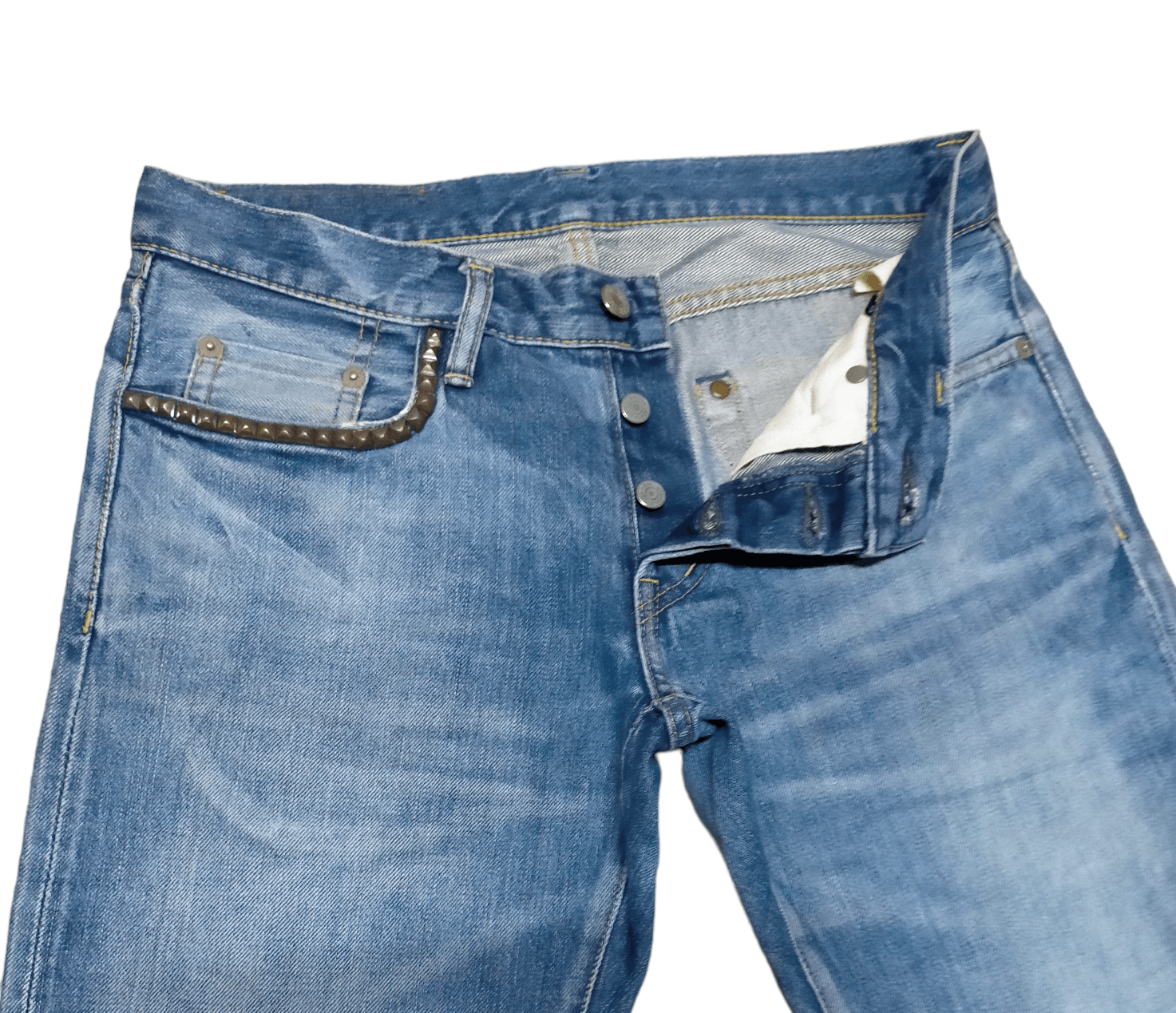 Hysteric Glamour Hysteric Glamour Selvage Studed Pocket Jeans Size US 31 - 6 Thumbnail
