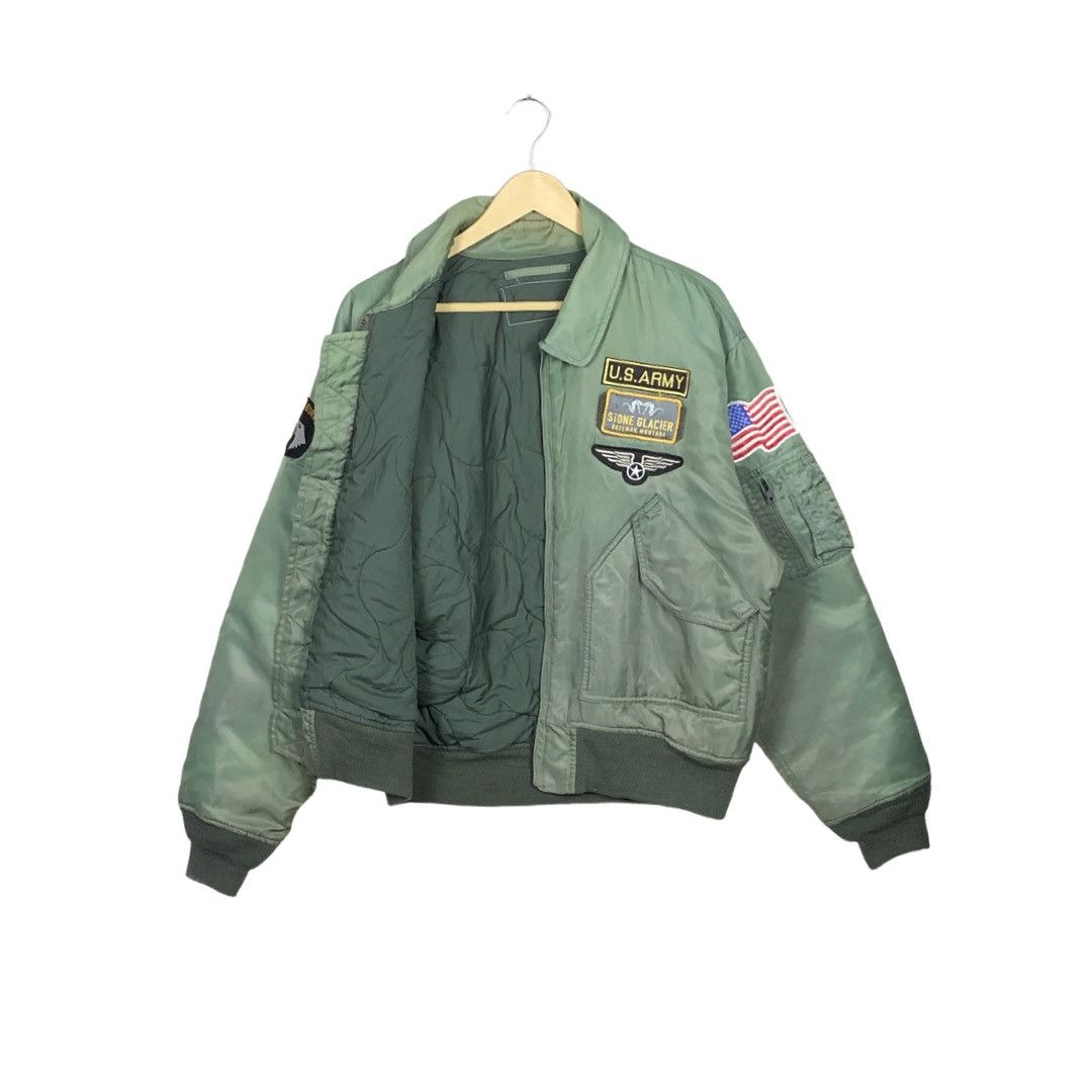 Vintage Vintage 90s US ARMY Bomber Jacket Military Size US L / EU 52-54 / 3 - 2 Thumbnail