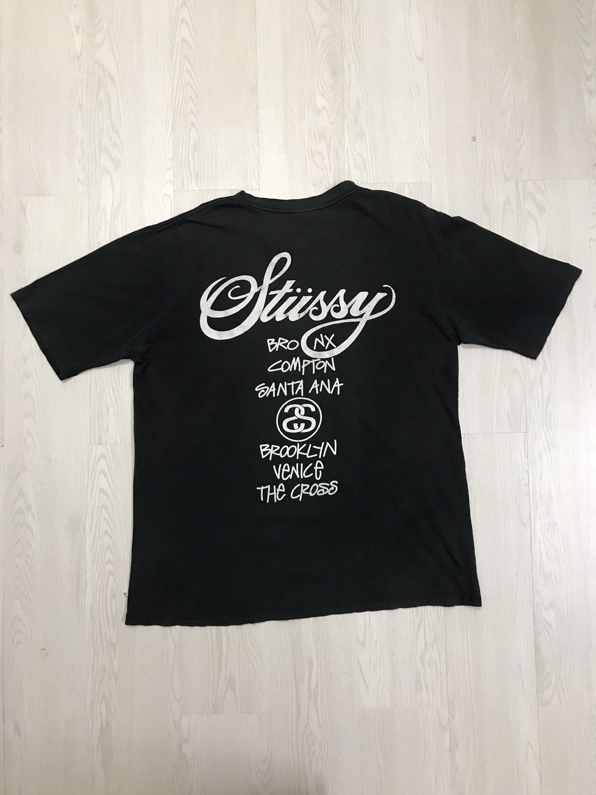 Japanese Brand × Stussy × Vintage Vintage Stussy Tee World Tour Distressed Made In USA Size US L / EU 52-54 / 3 - 1 Thumbnail