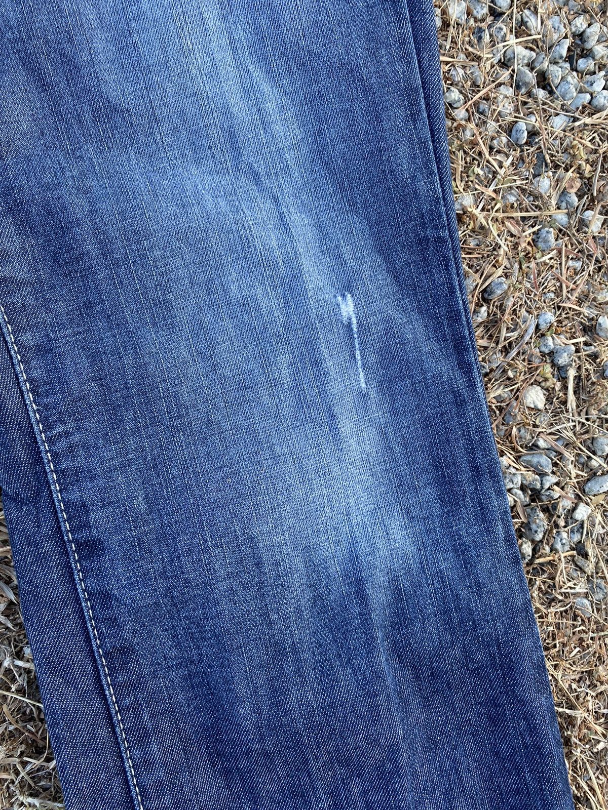 Guess × Jean Distressed Guess Low Rise Boot-Cut Stretch Jeans Size 37" - 2 Thumbnail