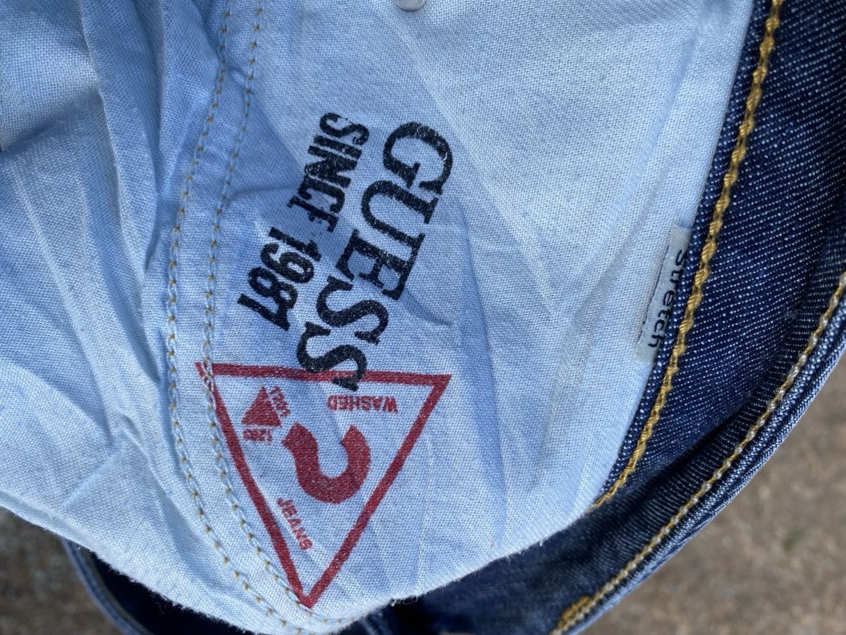 Guess × Jean Distressed Guess Low Rise Boot-Cut Stretch Jeans Size 37" - 7 Thumbnail