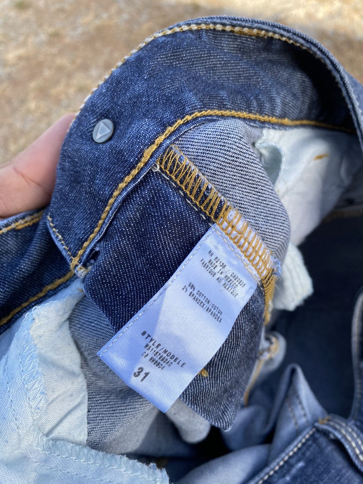 Guess × Jean Distressed Guess Low Rise Boot-Cut Stretch Jeans Size 37" - 6 Thumbnail