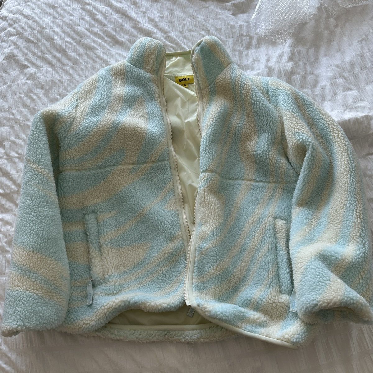 Golf Wang GOLF WANG sherpa fleece jacket in blue yellow swirl melting Size US M / EU 48-50 / 2 - 8 Thumbnail