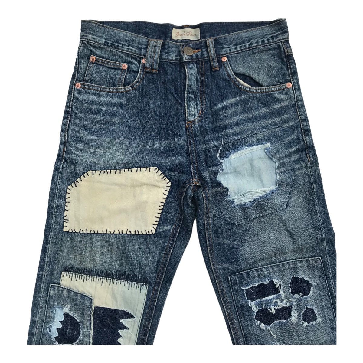 Other Bonds & Peace Distressed Patches Grunge Style Pants Size US 30 / EU 46 - 5 Thumbnail