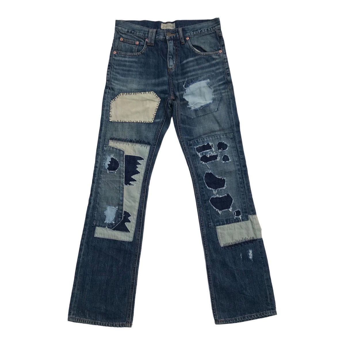 Other Bonds & Peace Distressed Patches Grunge Style Pants Size US 30 / EU 46 - 2 Thumbnail