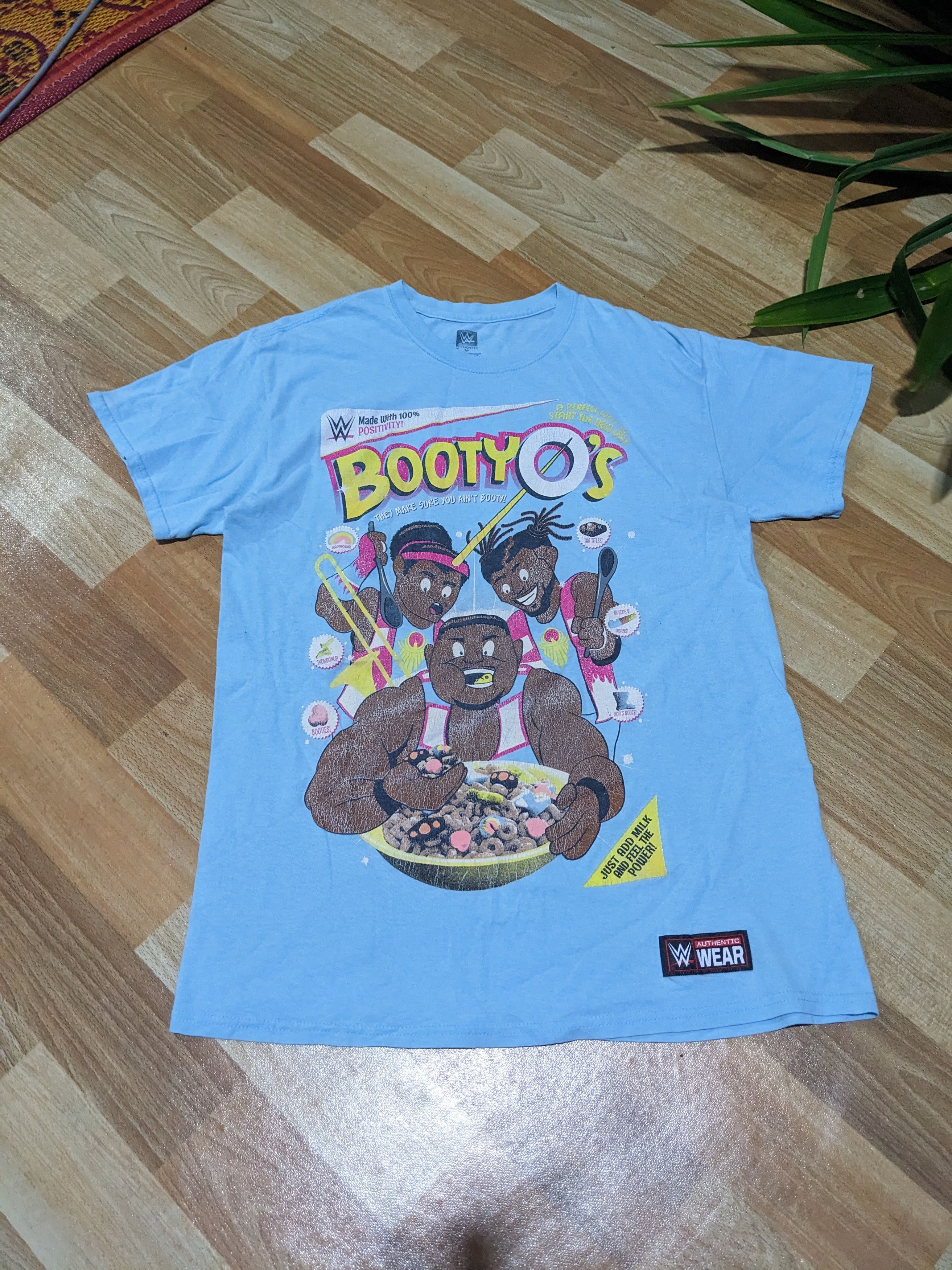 image of Wwe The New Day Bootyo's T-Shirt in Baby Blue, Men's (Size Medium)