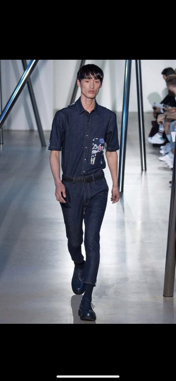 Jil Sander Jil Sander SS16 Floral Denim Shirt Archive Runway Size US M / EU 48-50 / 2 - 1 Thumbnail