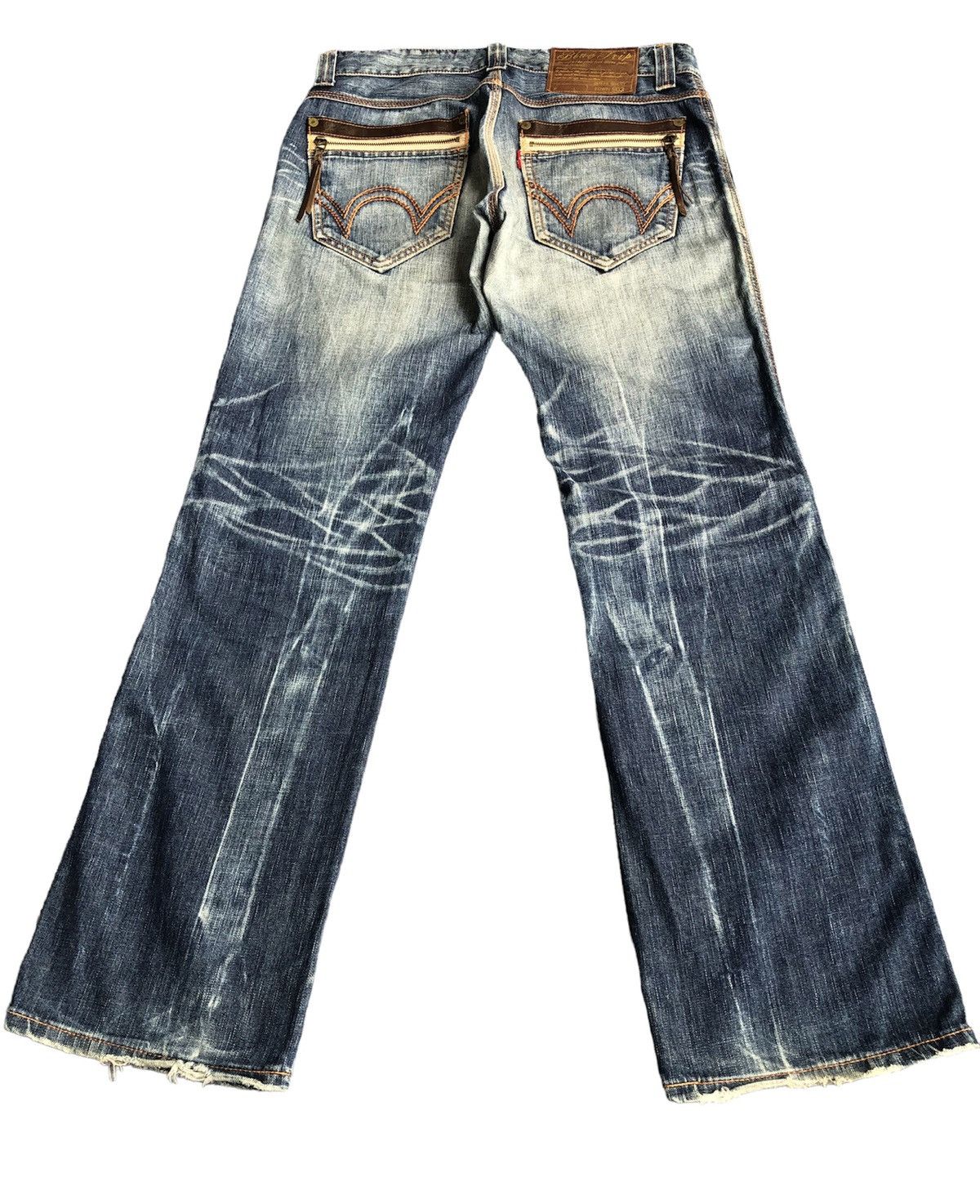 Edwin Last Drop🔥Rare‼️Edwin 503 Blue Trip Jeans Size US 34 / EU 50 - 7 Thumbnail