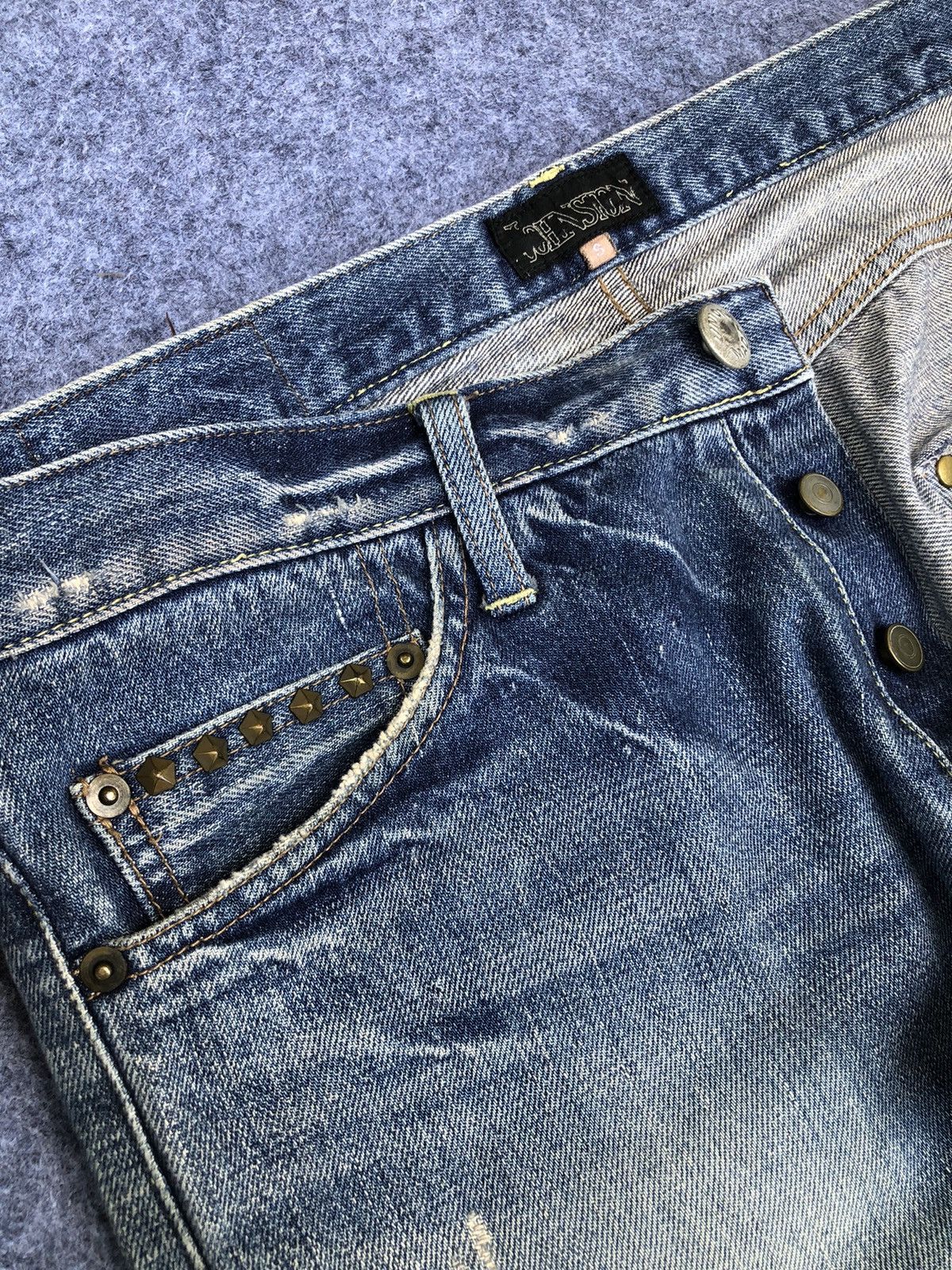 Johnston & Murphy Rare🔥Vtg Johnston Distressed Selvedge Japan Jeans Size US 33 - 9 Thumbnail