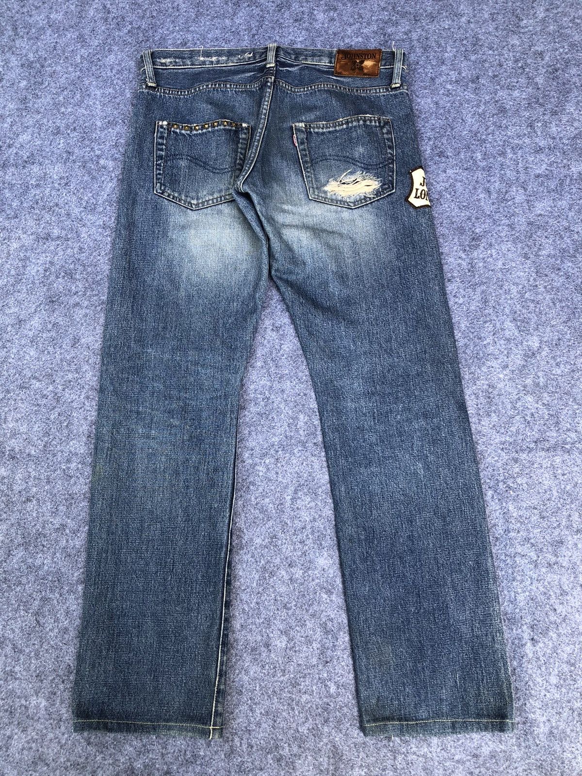 Johnston & Murphy Rare🔥Vtg Johnston Distressed Selvedge Japan Jeans Size US 33 - 4 Thumbnail