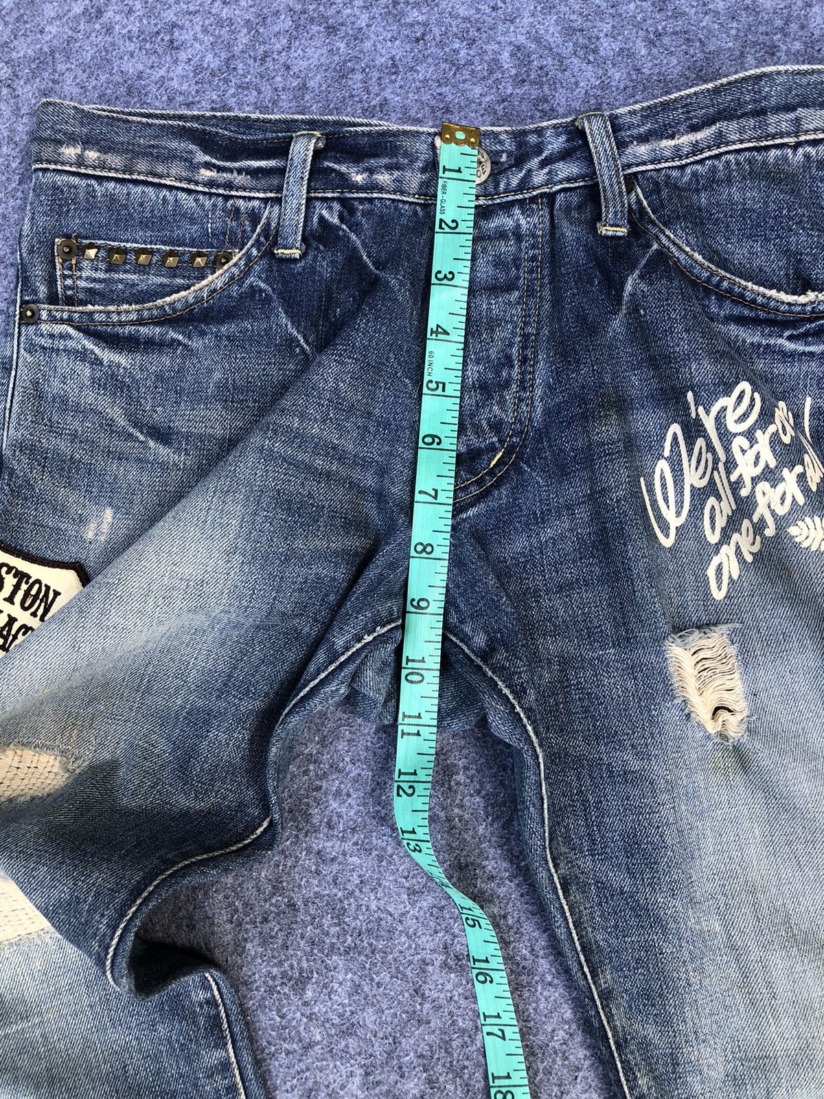 Johnston & Murphy Rare🔥Vtg Johnston Distressed Selvedge Japan Jeans Size US 33 - 17 Thumbnail