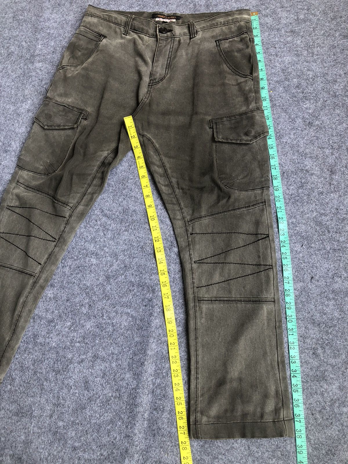 Japanese Brand Rare🔥Vtg Farmers Market Cargo Jeans Pants Multipocket Size US 35 - 14 Thumbnail