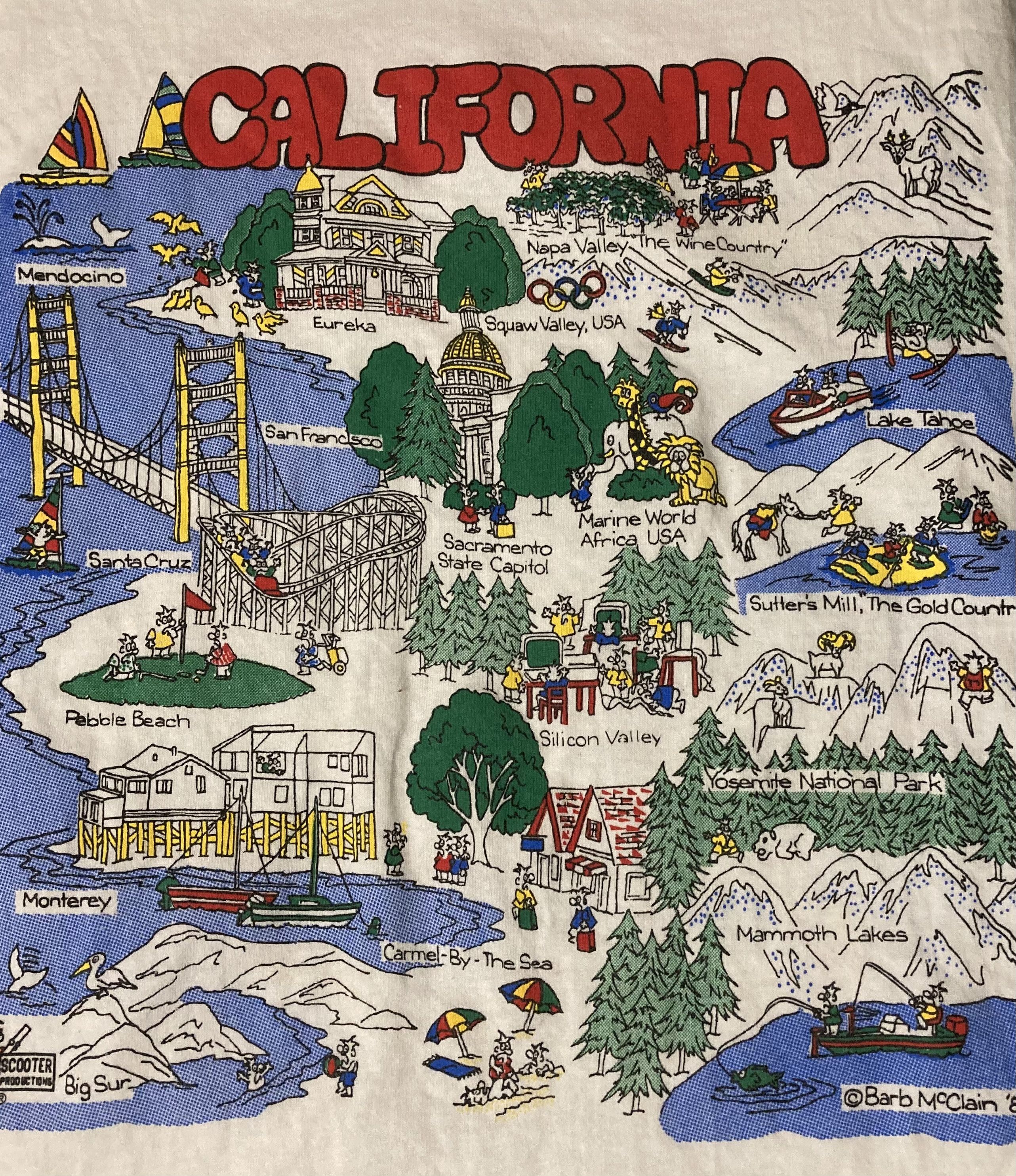 Hook-Ups Vintage California Barb Mc Clain Single Stitch Tee Size US M / EU 48-50 / 2 - 6 Thumbnail